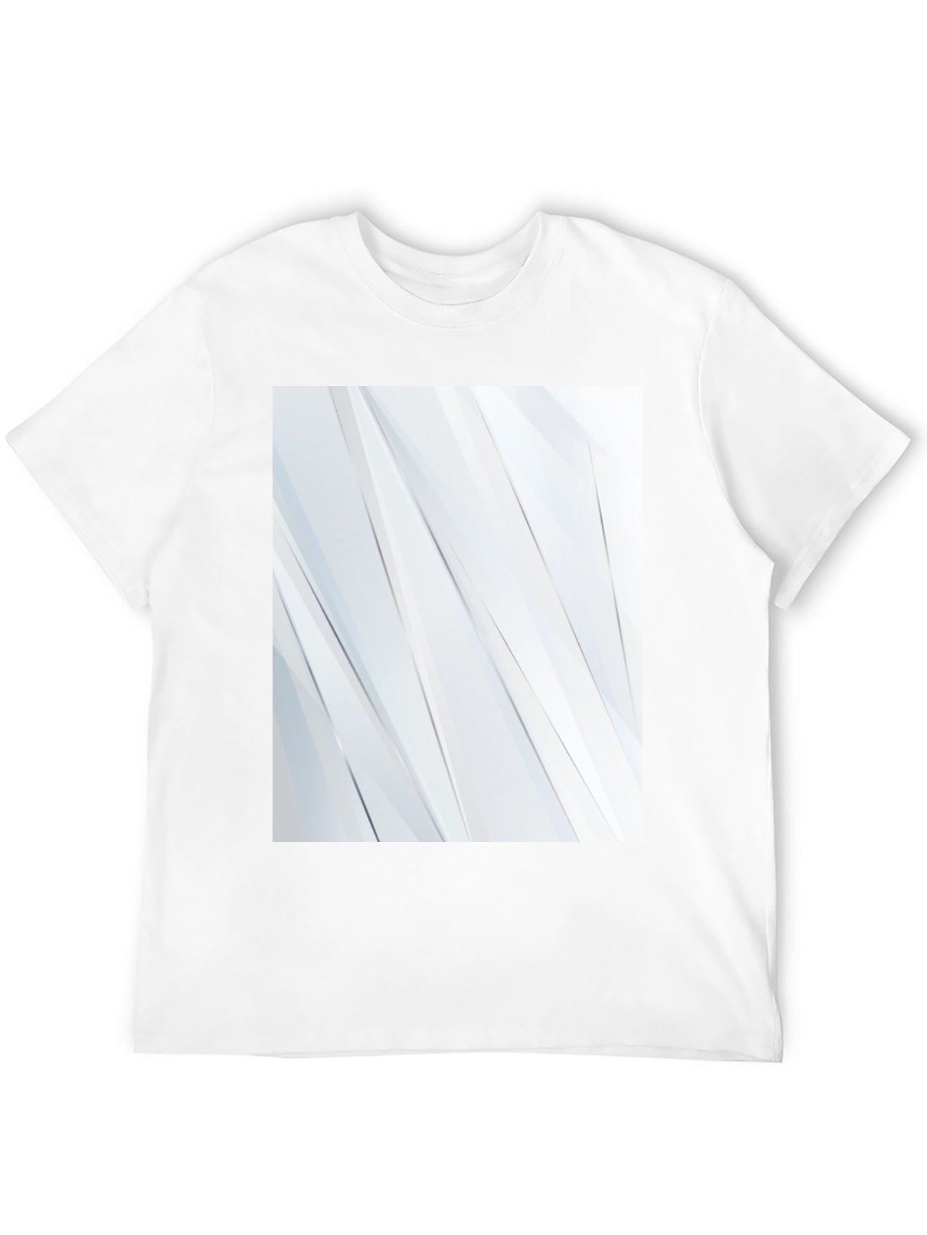 Modern Black T-Shirt with Geometric White Design
