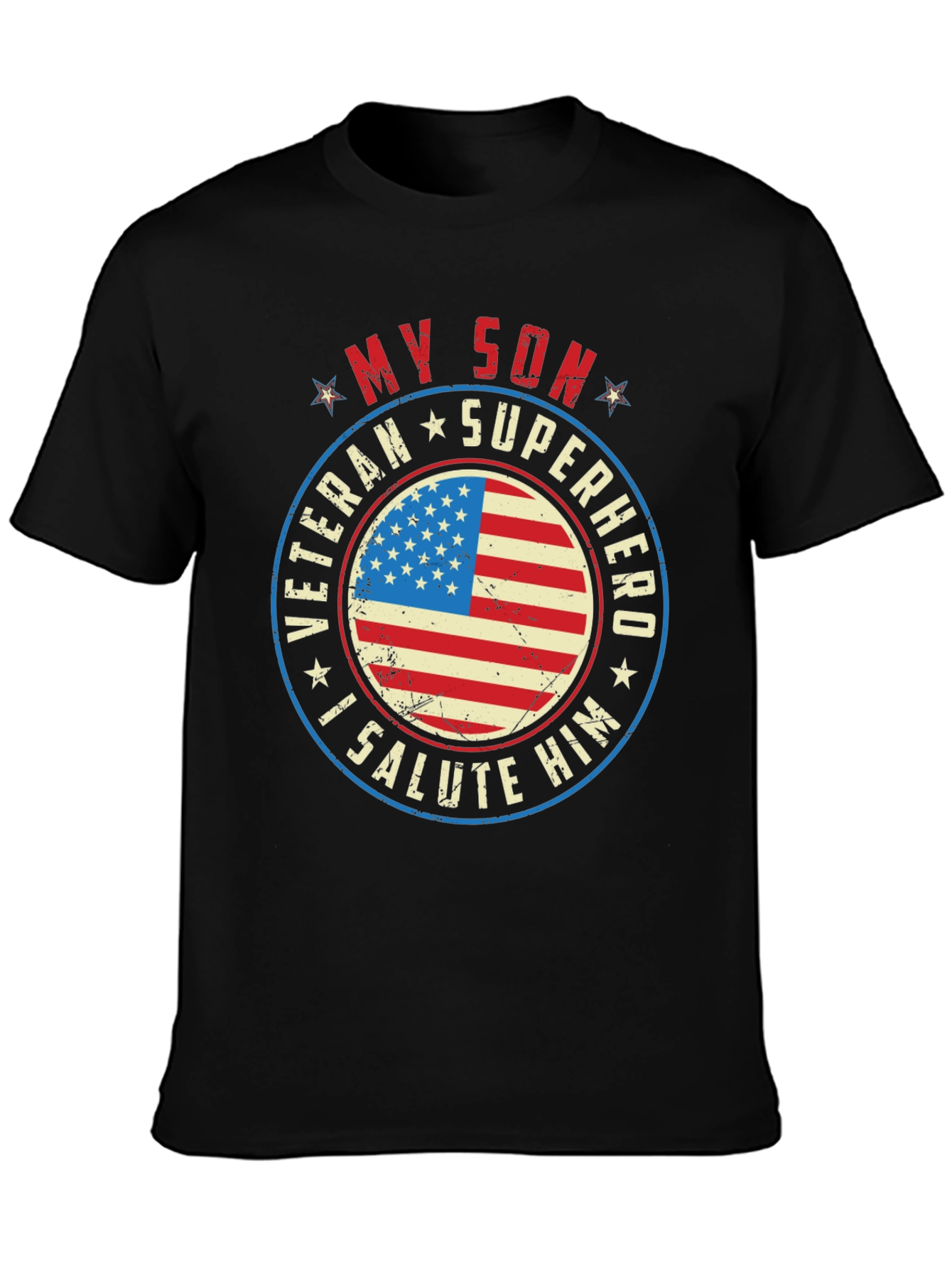 My Son Veteran Superhero Graphic T-Shirt