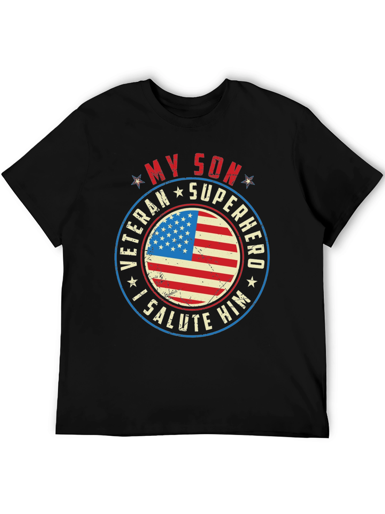 My Son Veteran Superhero Graphic T-Shirt