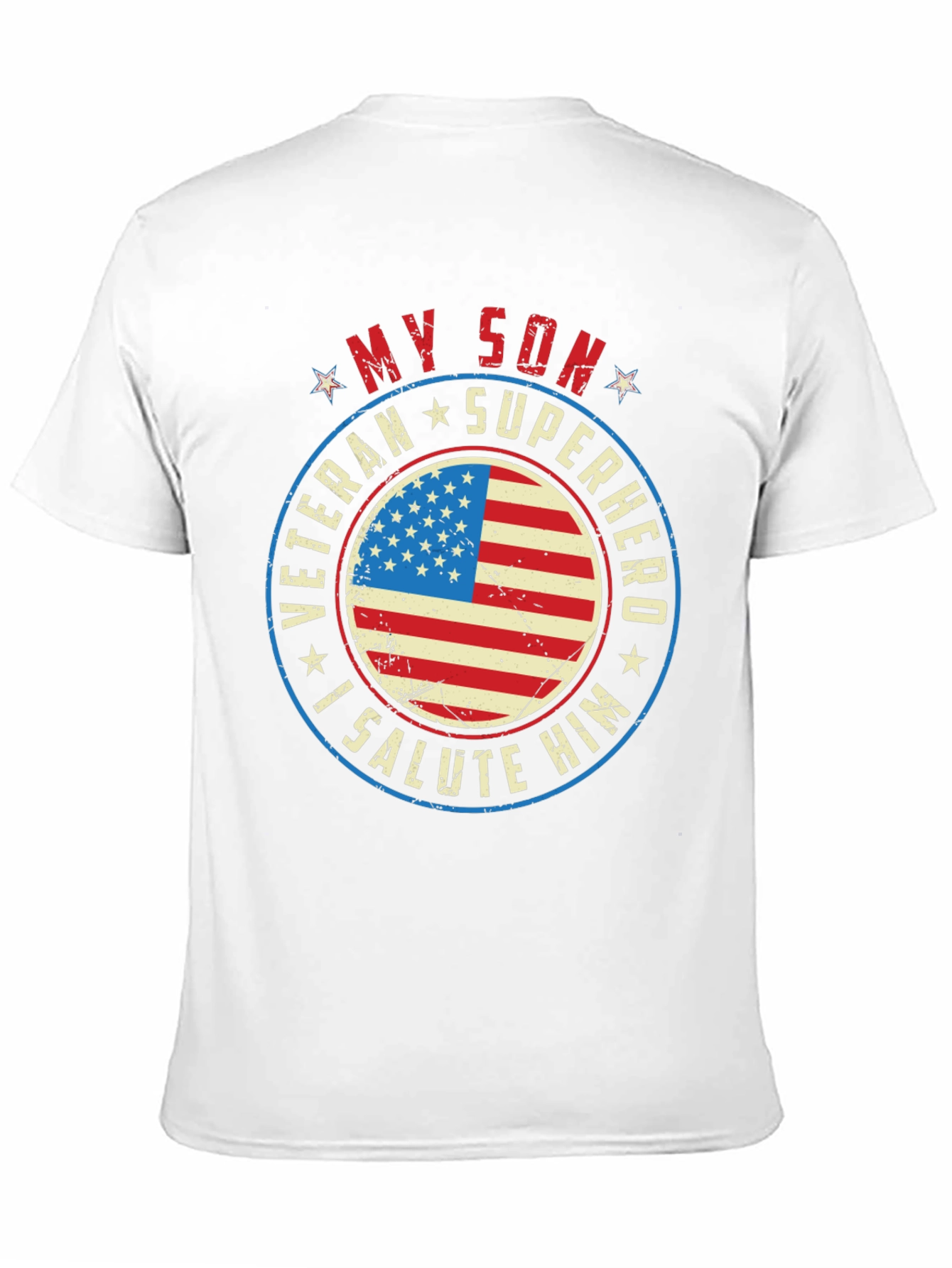 My Son Veteran Superhero Graphic T-Shirt