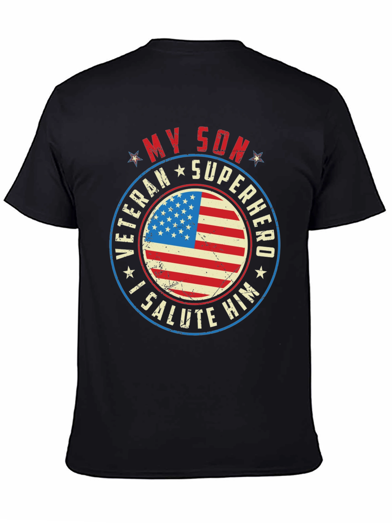 My Son Veteran Superhero Graphic T-Shirt