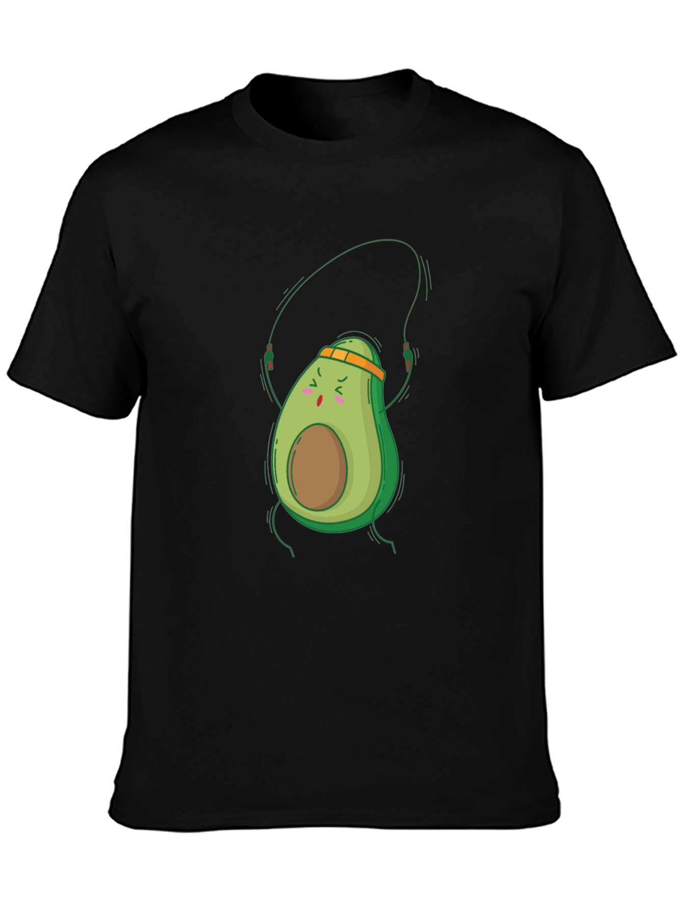 Avocado Workout Black T-Shirt