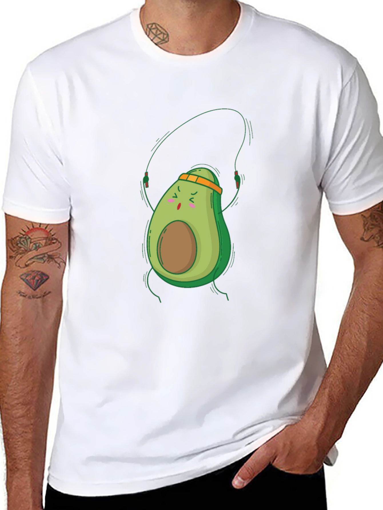 Avocado Workout Black T-Shirt