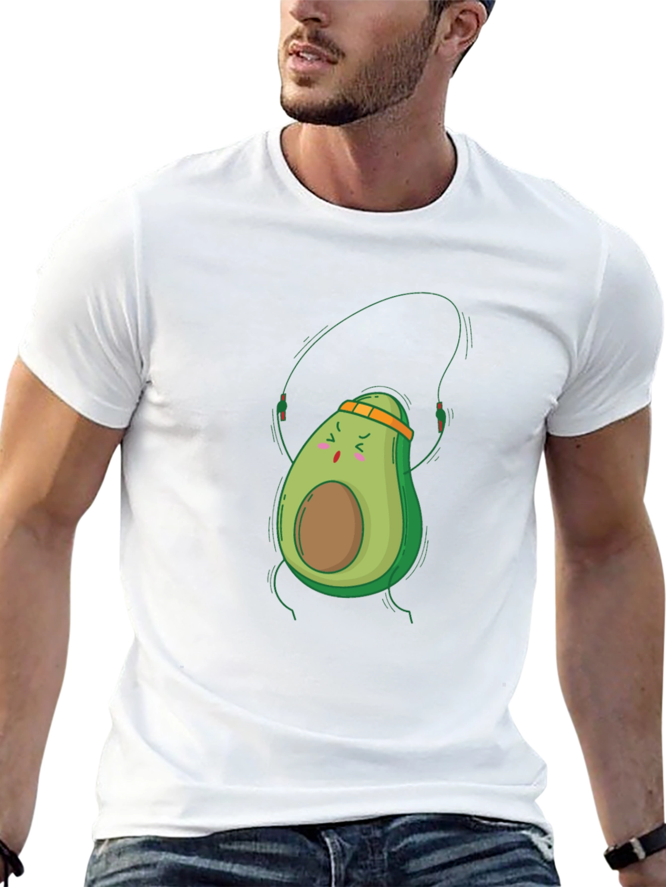 Avocado Workout Black T-Shirt