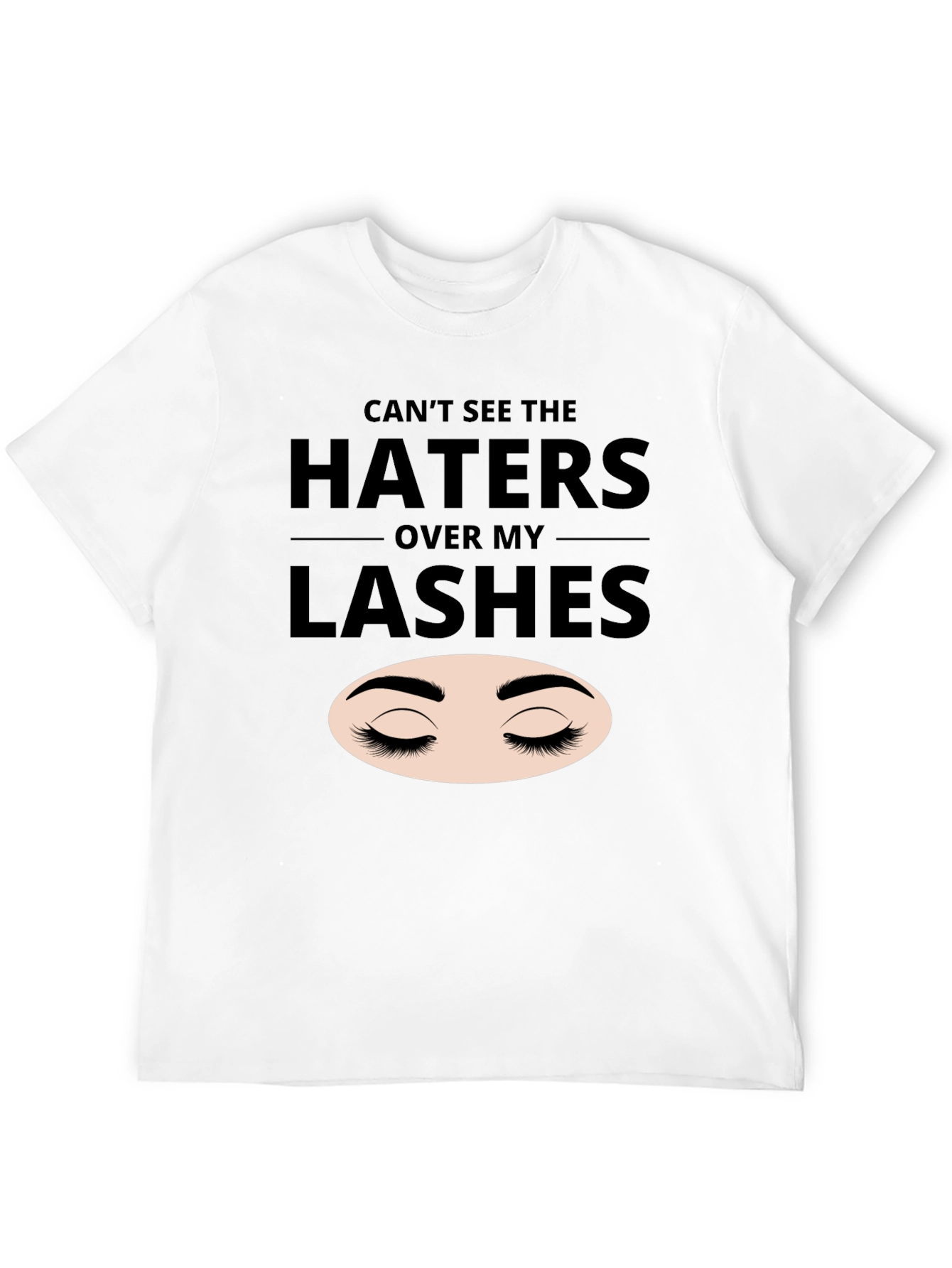 Haters Over Lashes Graphic Tee - Black