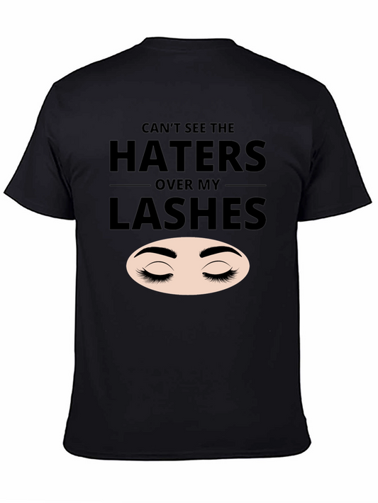 Haters Over Lashes Graphic Tee - Black