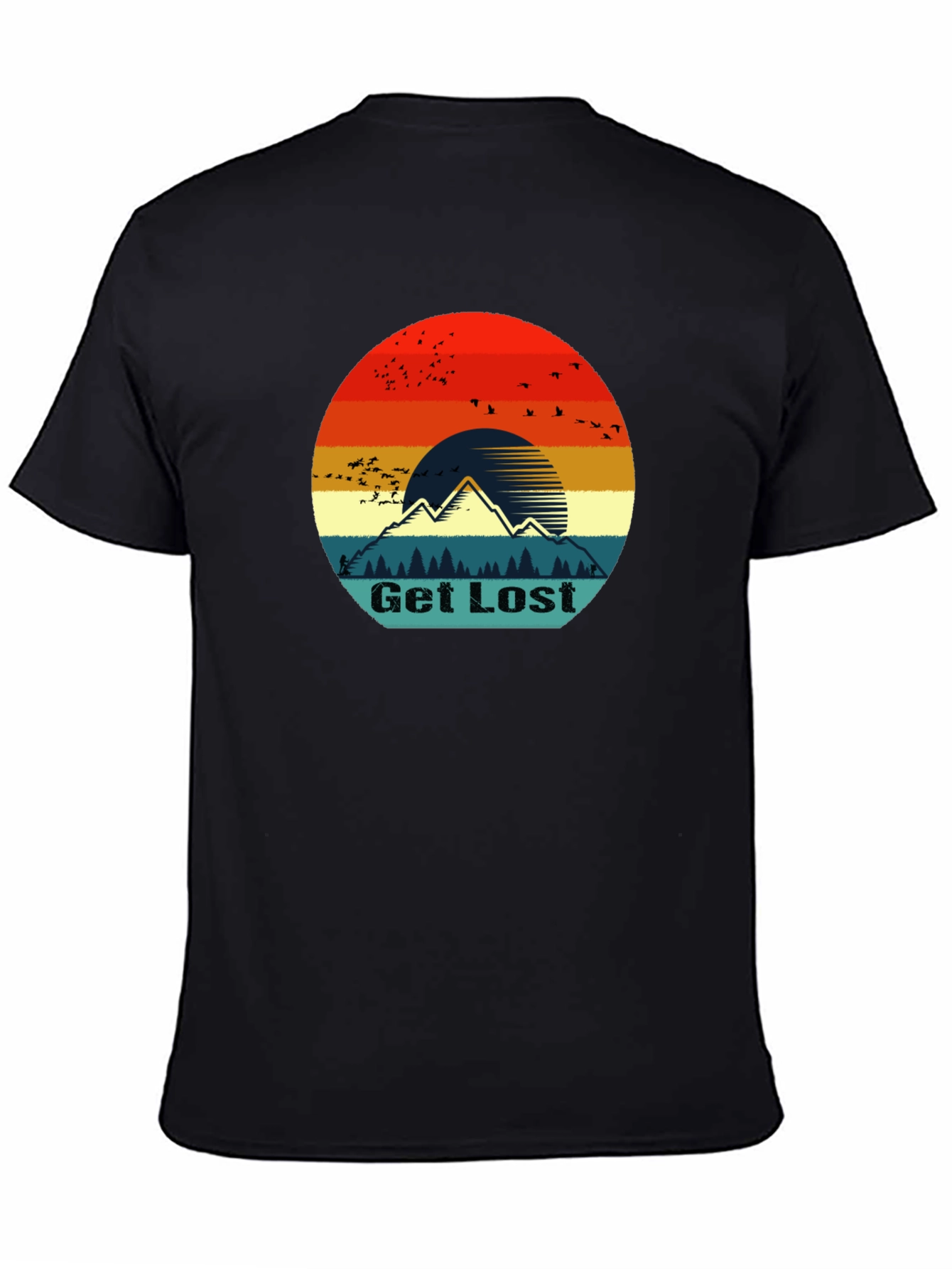 Get Lost Retro Mountain Graphic T-Shirt