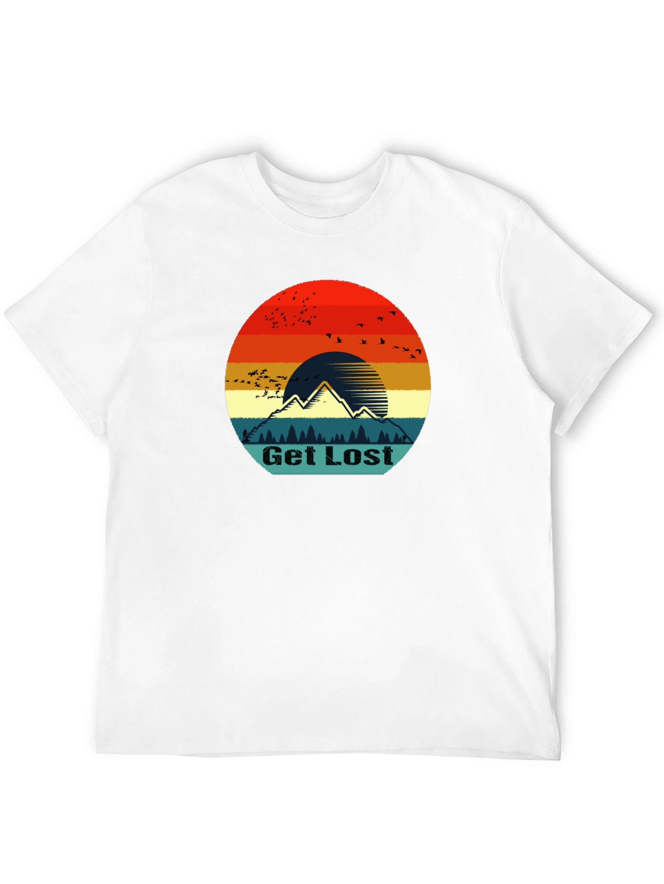 Get Lost Retro Mountain Graphic T-Shirt