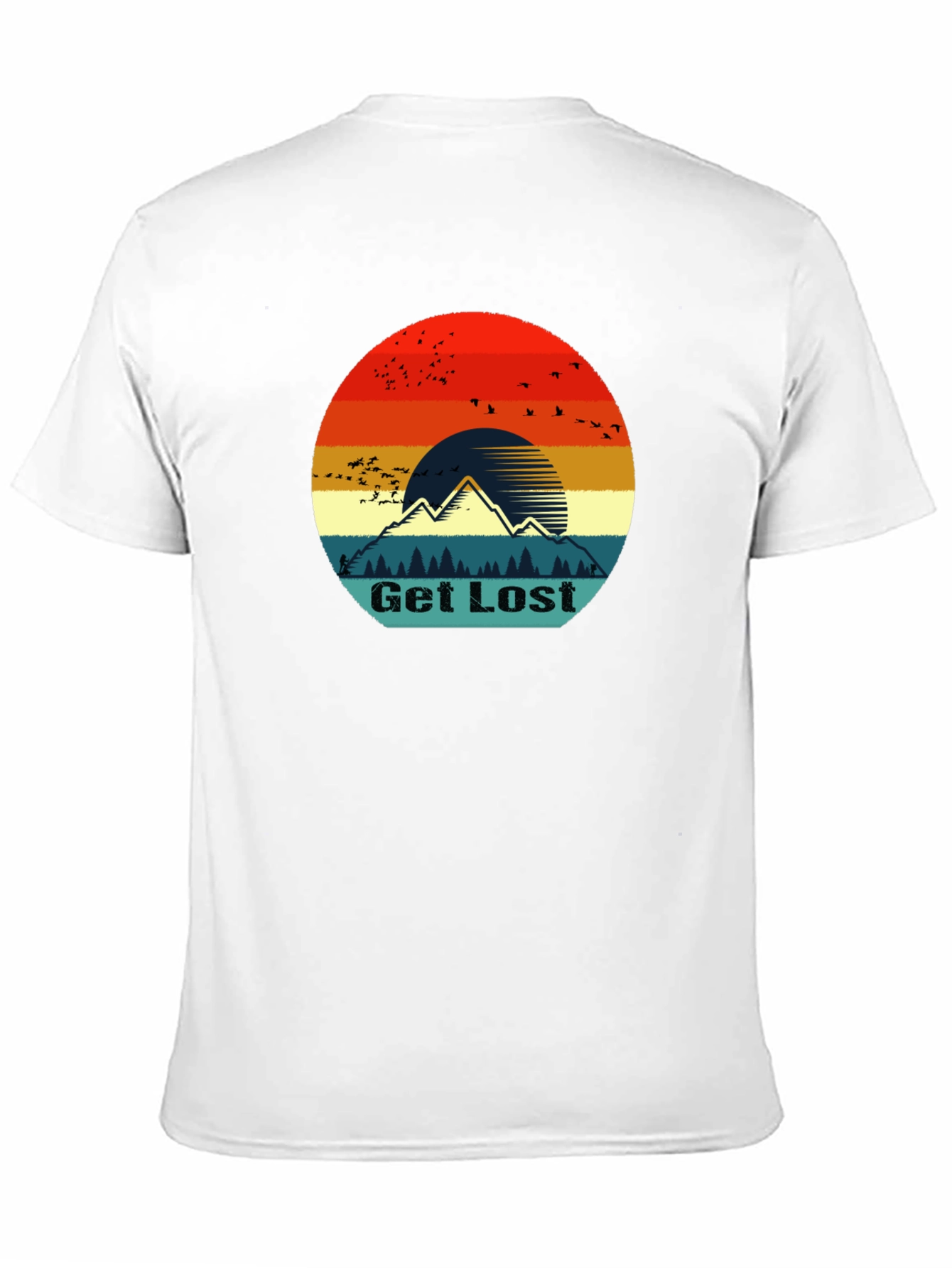 Get Lost Retro Mountain Graphic T-Shirt