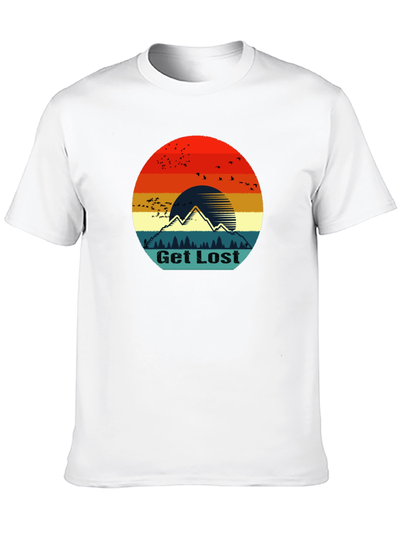 Get Lost Retro Mountain Graphic T-Shirt