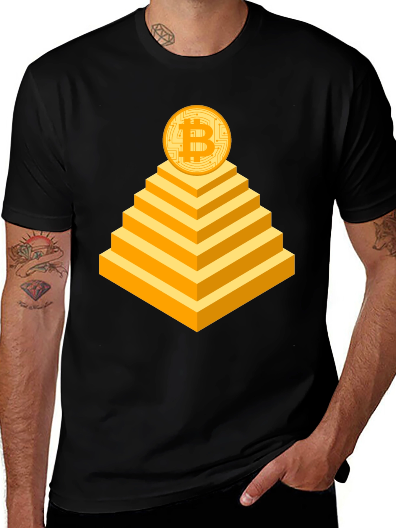 Bitcoin Pyramid T-Shirt - Crypto Currency Tee