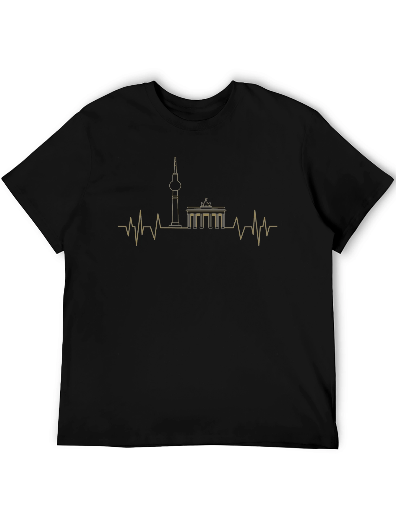 Berlin Skyline Heartbeat Graphic T-Shirt