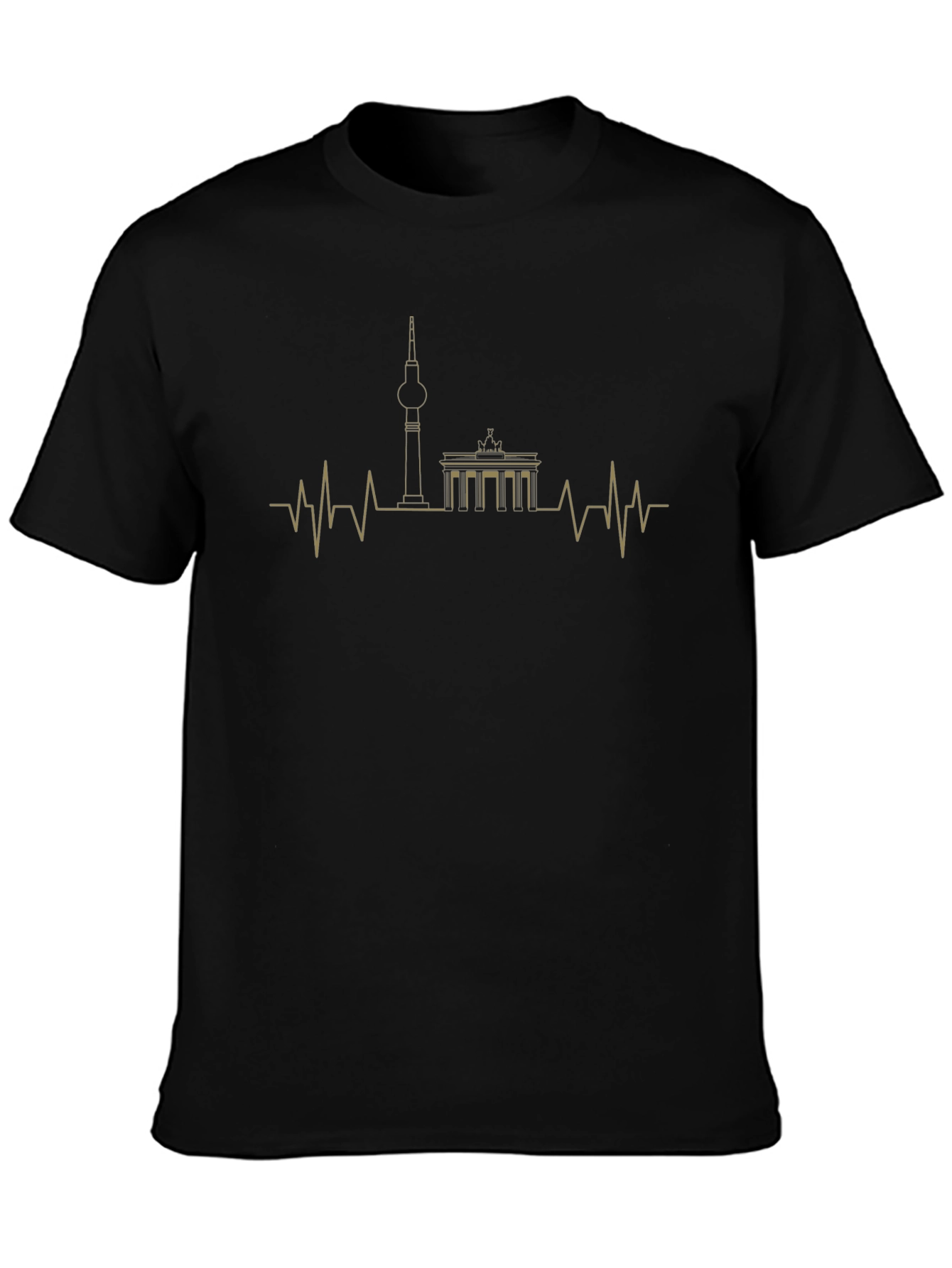 Berlin Skyline Heartbeat Graphic T-Shirt