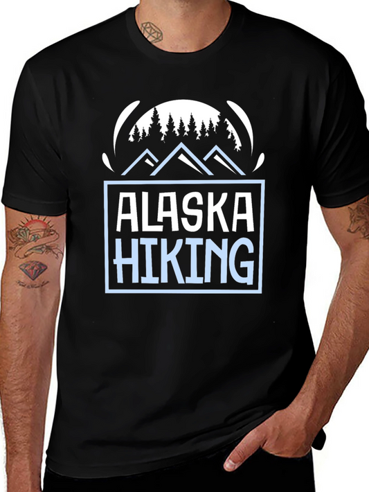 Alaska Hiking Graphic Tee - Nature Lovers Shirt