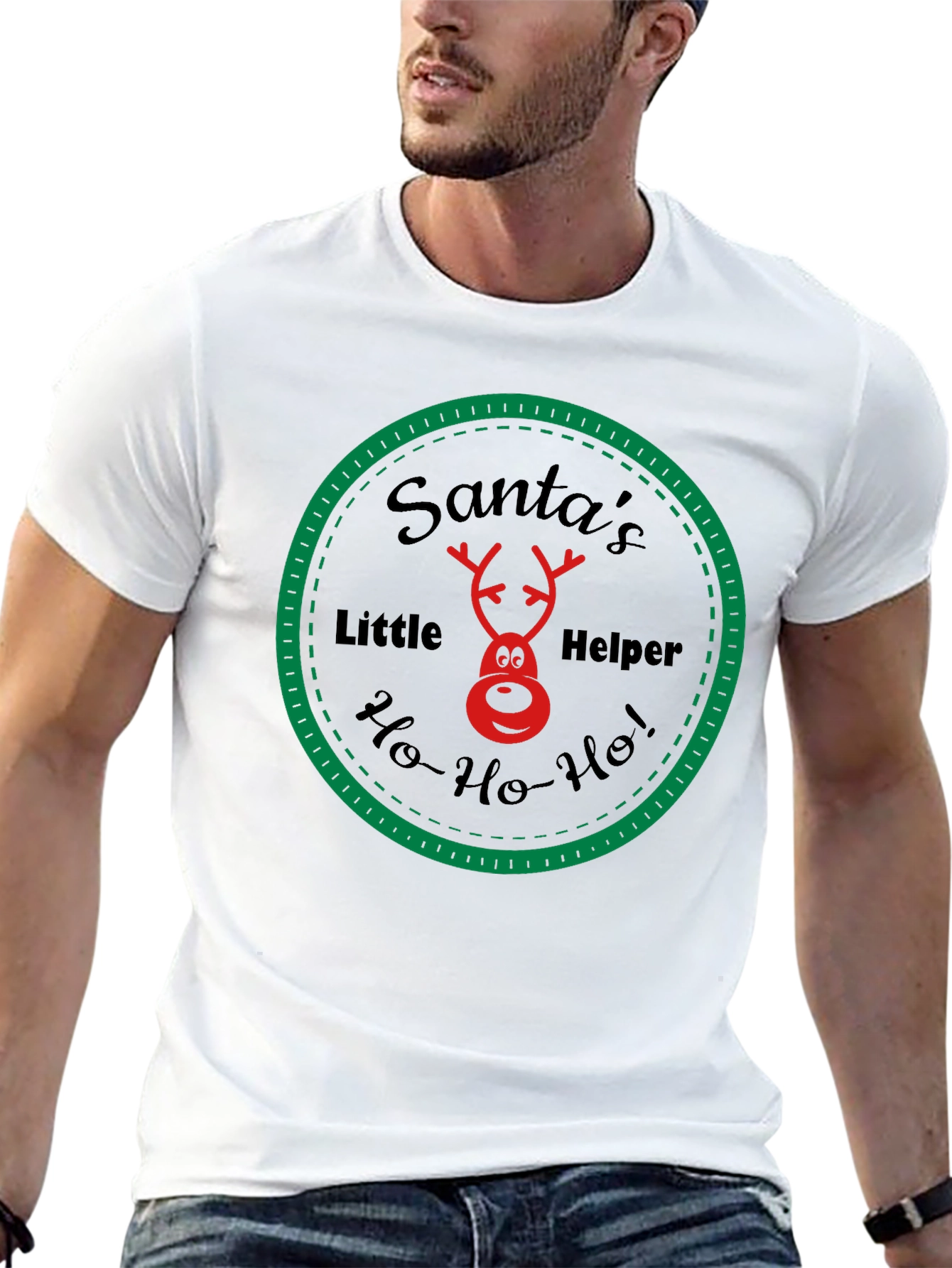 Santas Little Helper Holiday T-Shirt