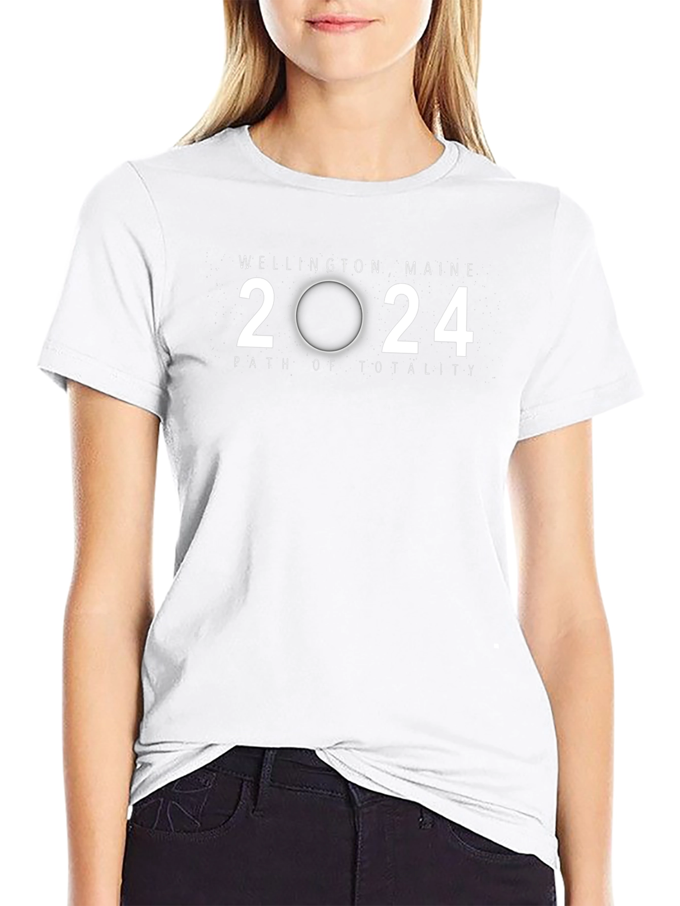 Wellington Maine 2024 Path of Totality Eclipse T-Shirt