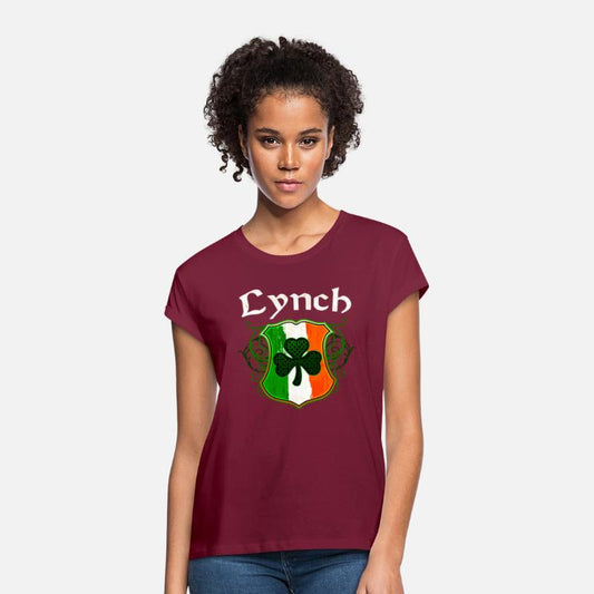 Lynch Irish Surname Ireland Flag Shield Shamrock