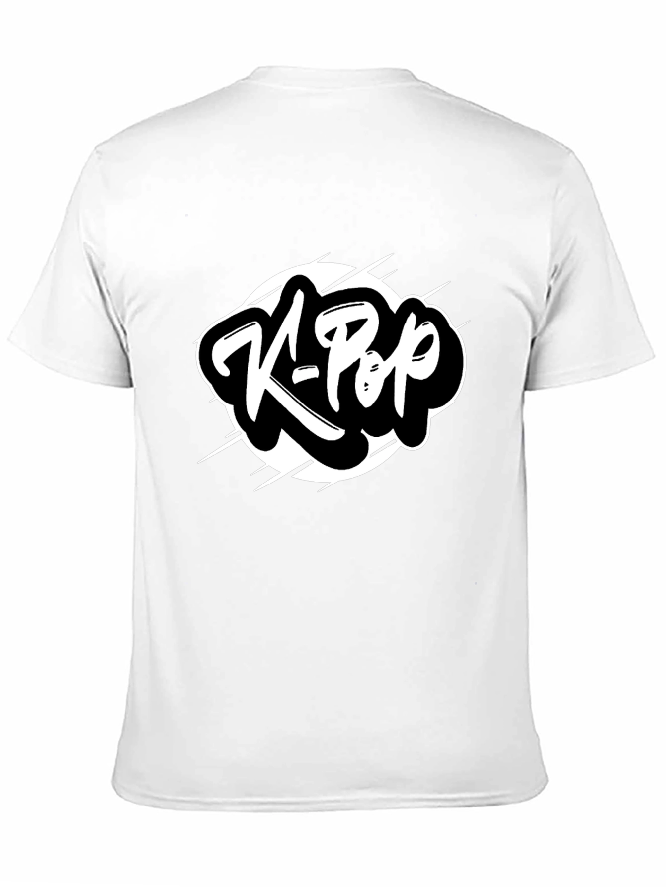 K-Pop Graphic Tee - Black Cotton T-Shirt