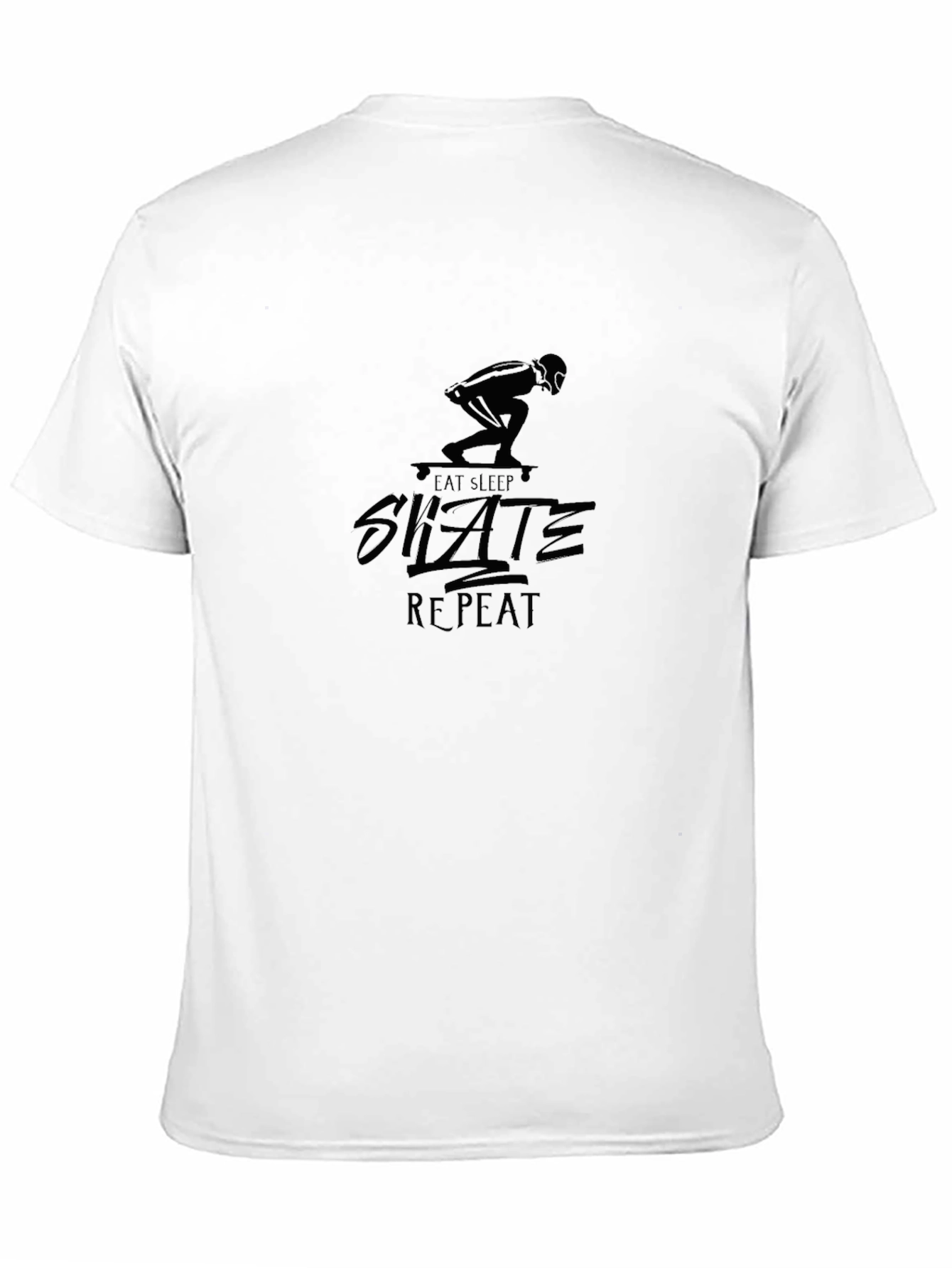 Eat Sleep Skate Repeat Black Graphic Tee