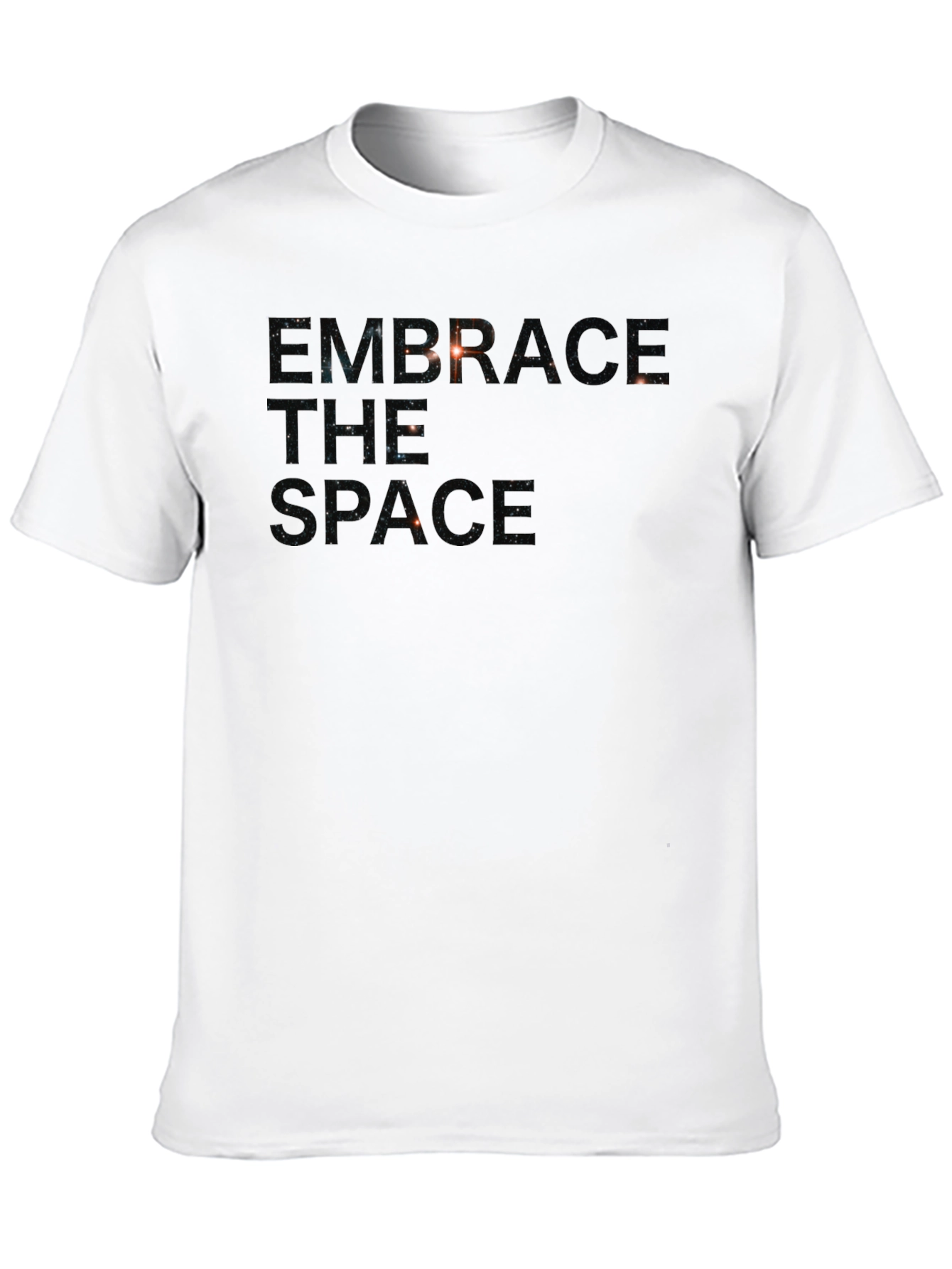 Embrace The Space Graphic Print Black T-Shirt