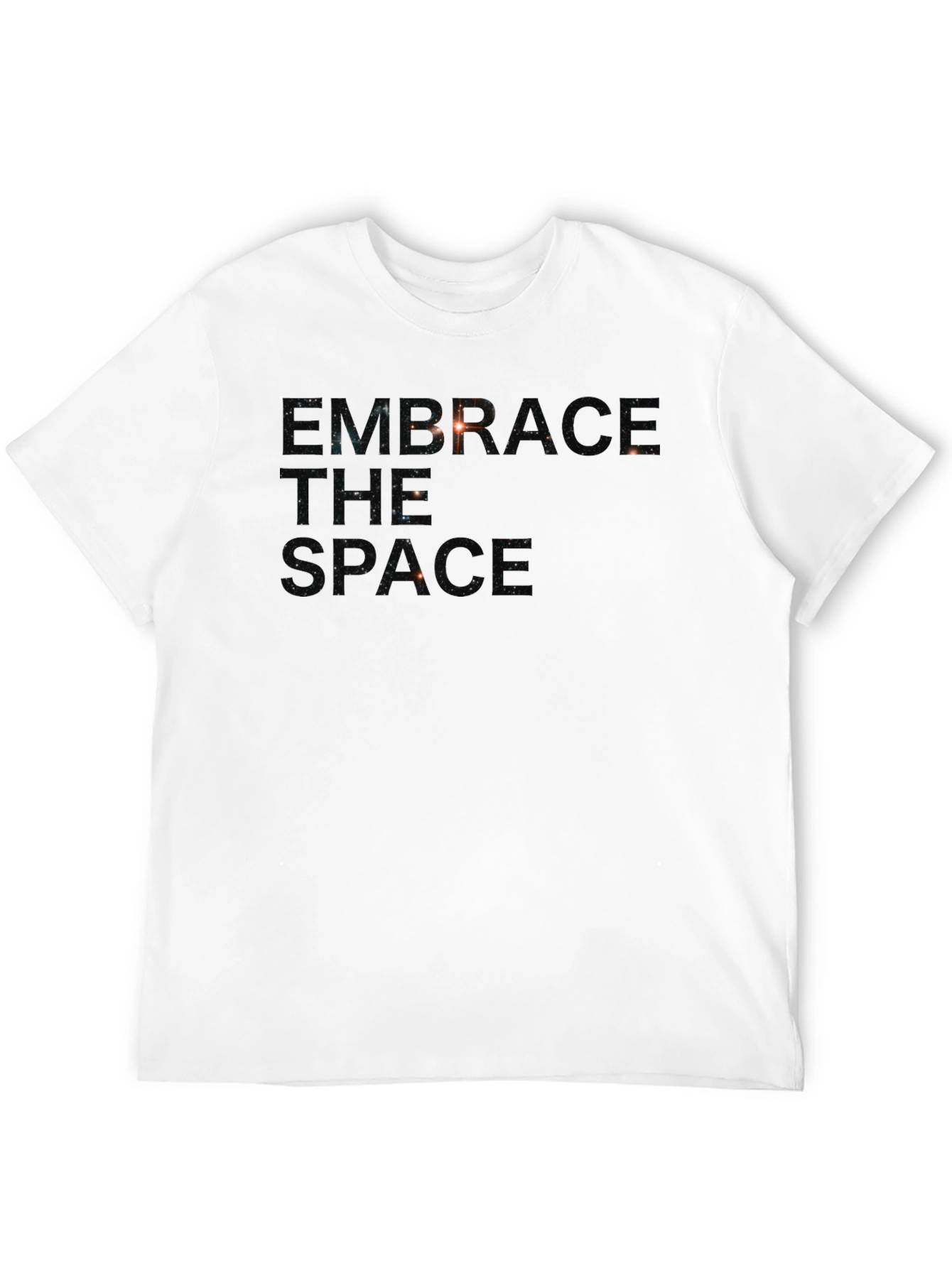 Embrace The Space Graphic Print Black T-Shirt