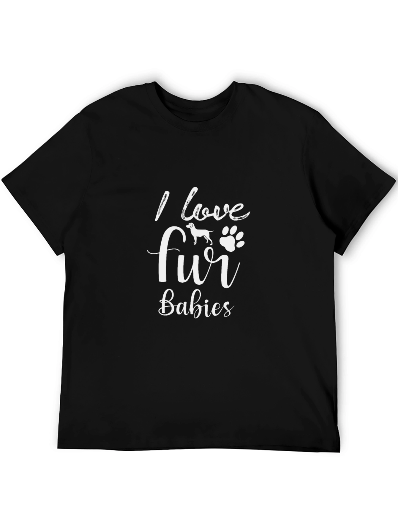 I Love Fur Babies Graphic Tee - Black T-Shirt
