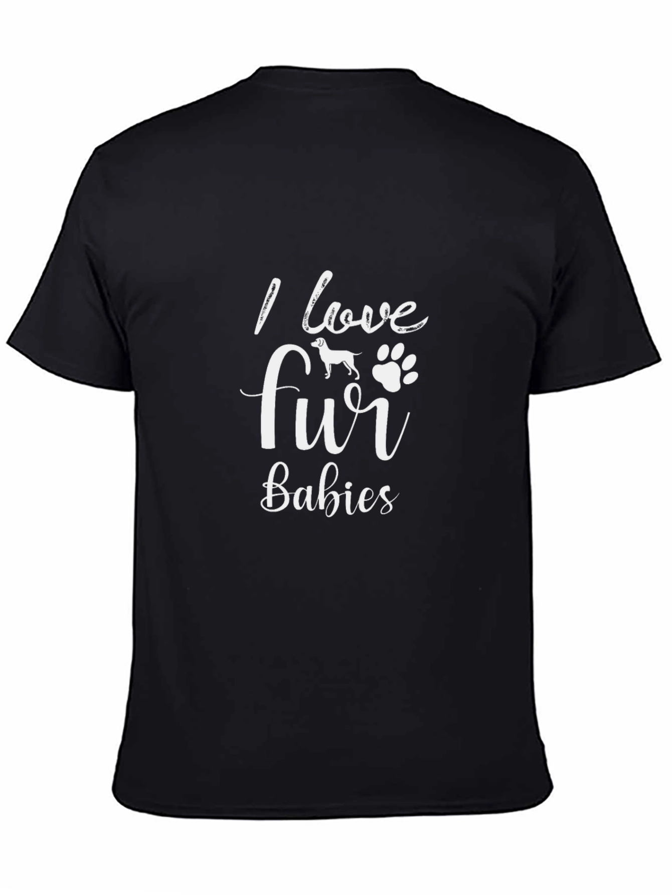 I Love Fur Babies Graphic Tee - Black T-Shirt