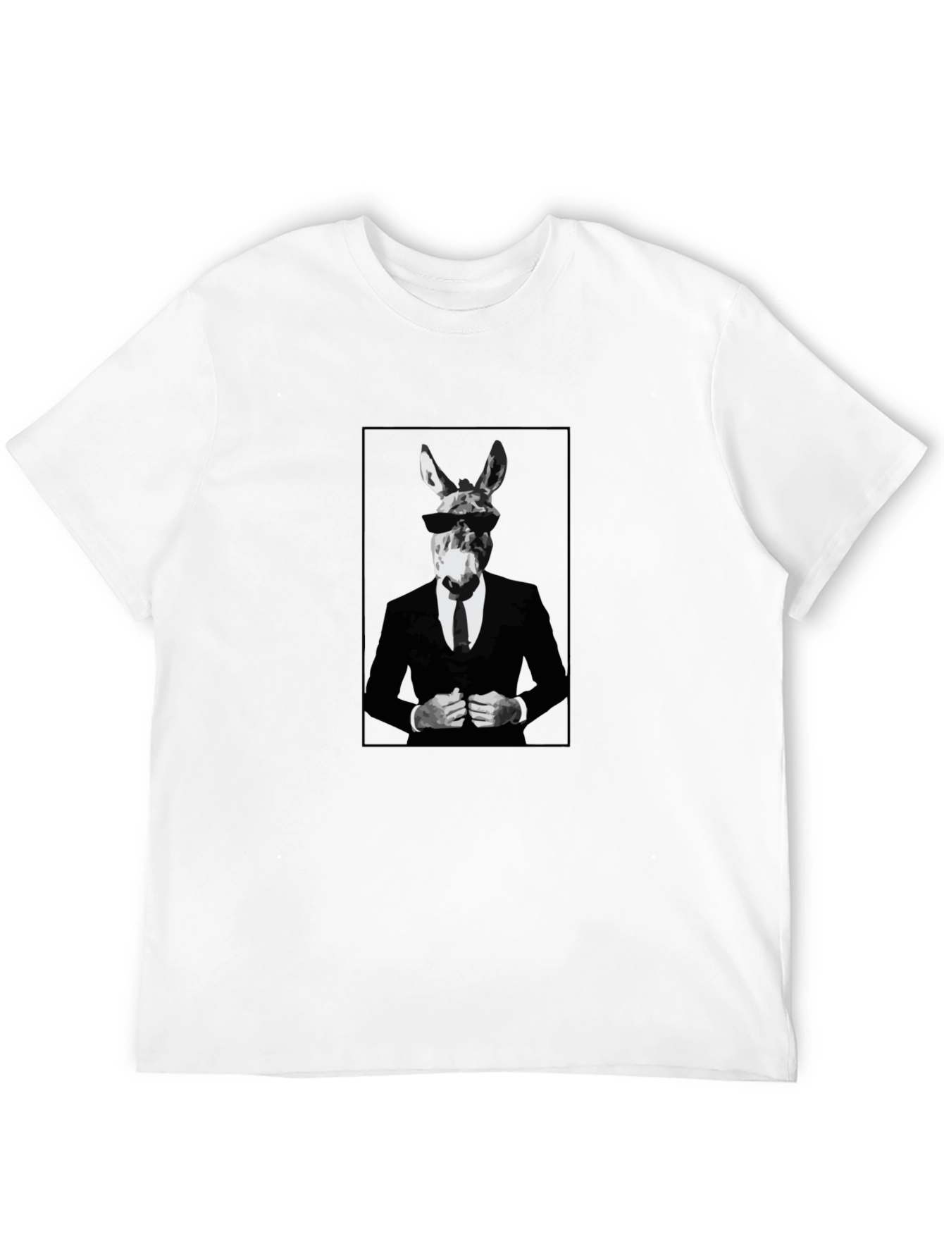 Black T-Shirt with Donkey Suit Graphic