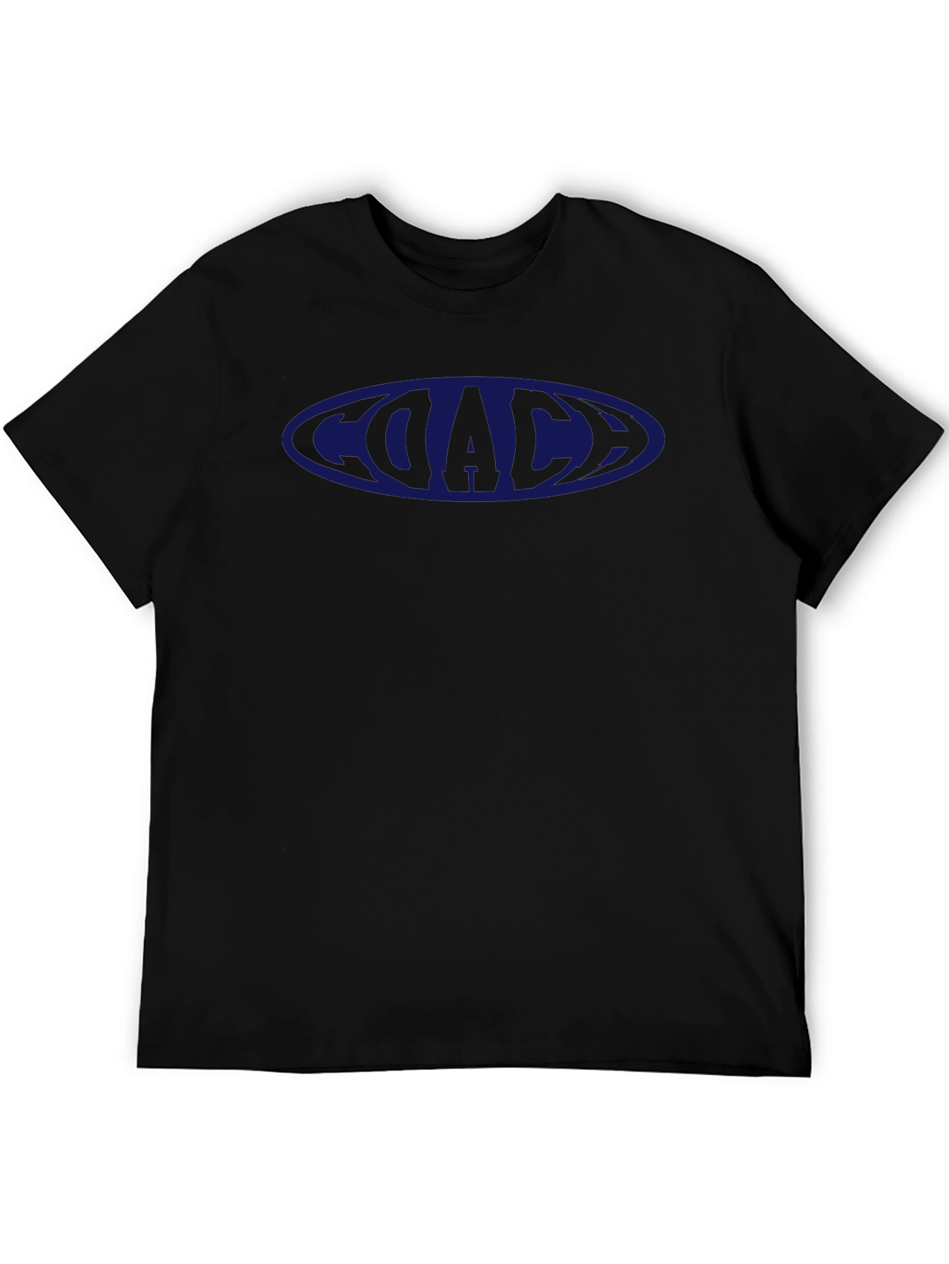 Coach T-Shirt Black with Blue Logo