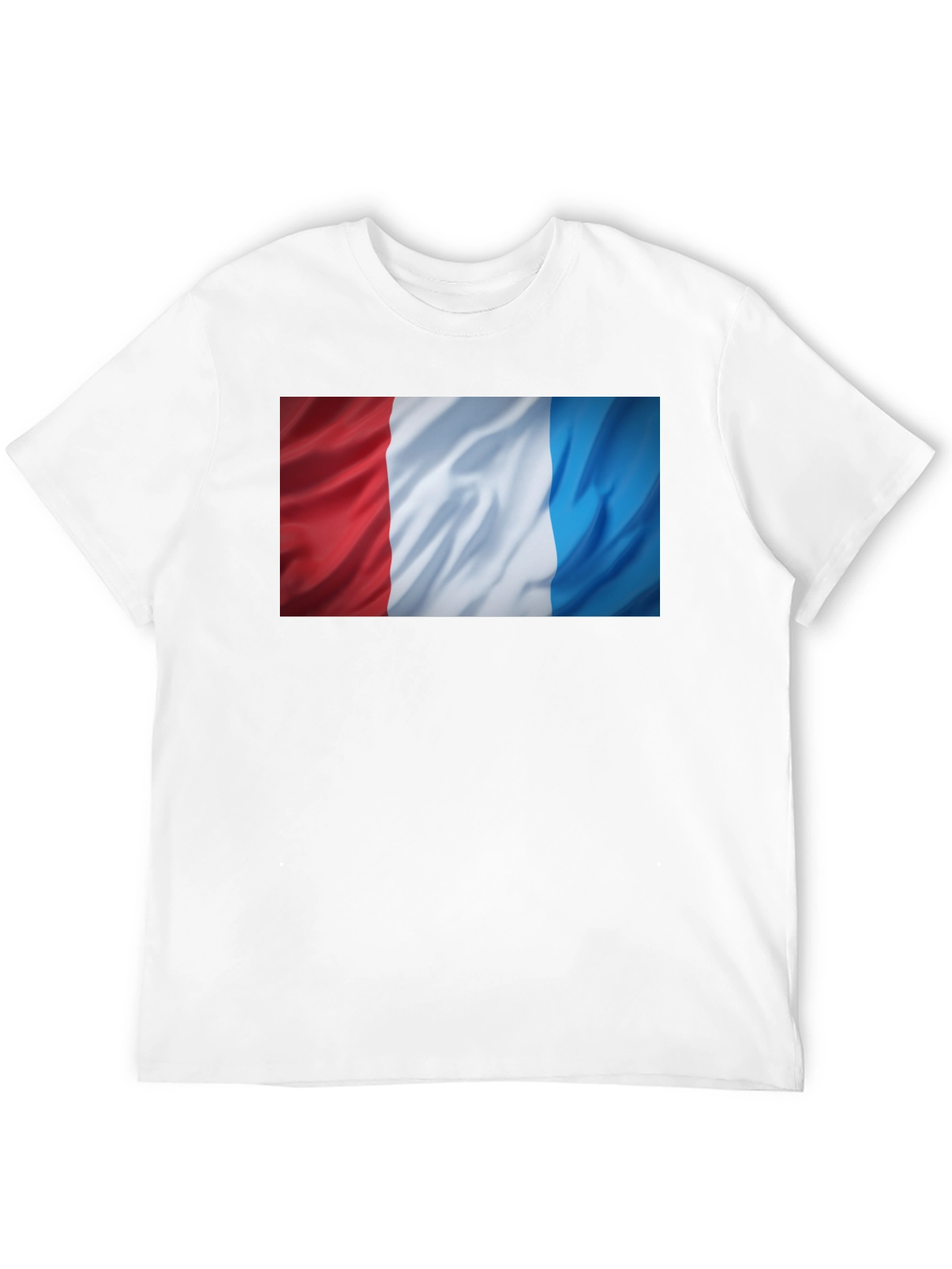 French Flag T-Shirt - Black Cotton Tee