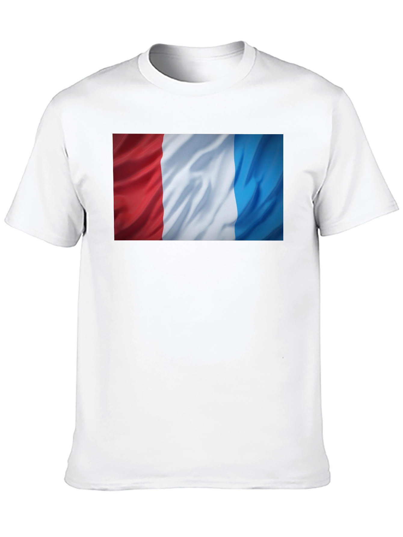 French Flag T-Shirt - Black Cotton Tee