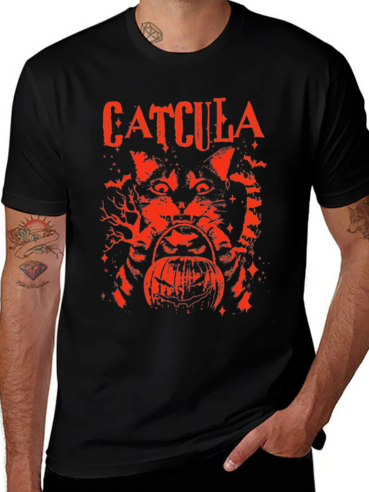 Catcula Halloween T-Shirt - Black