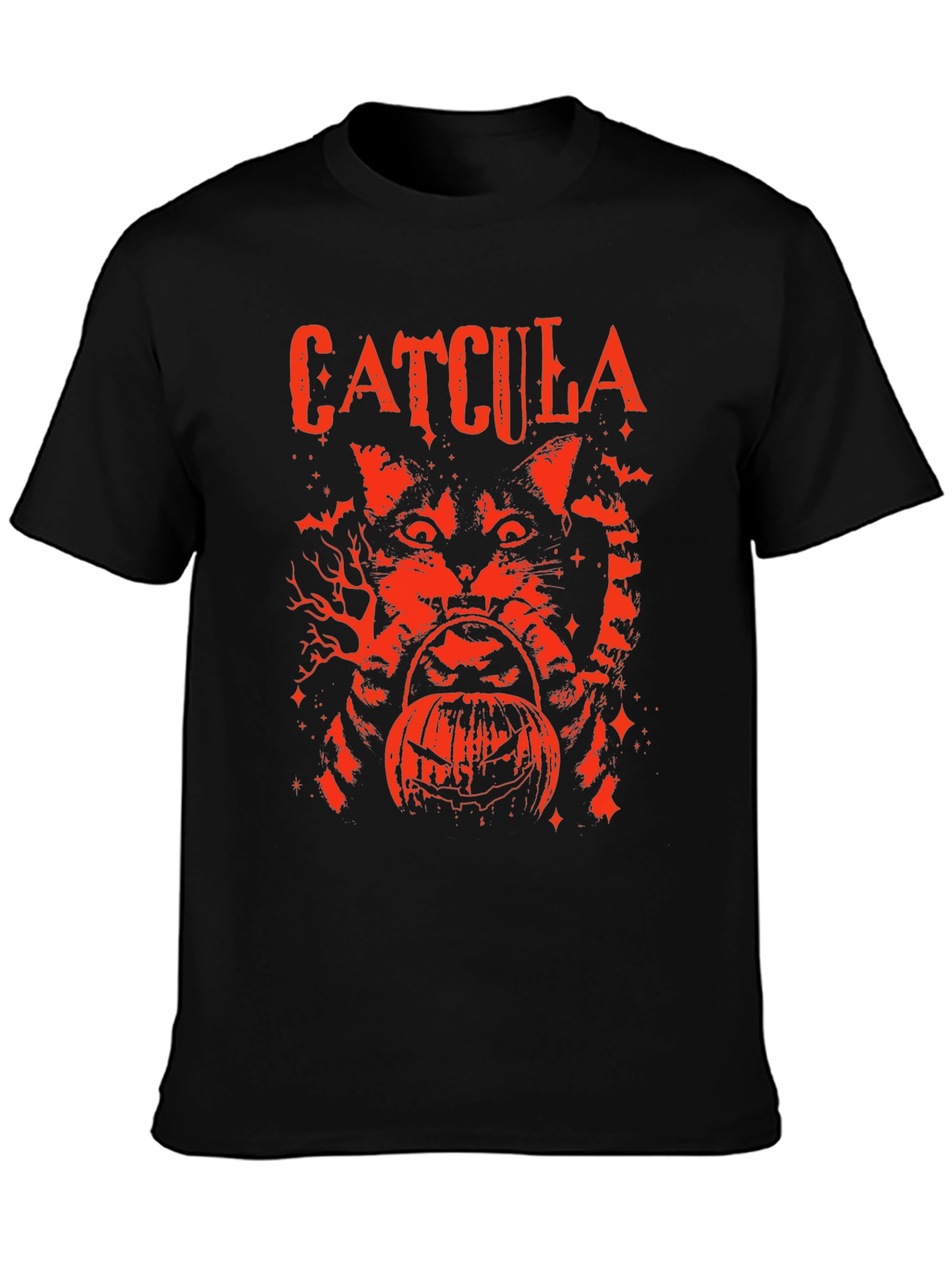 Catcula Halloween T-Shirt - Black