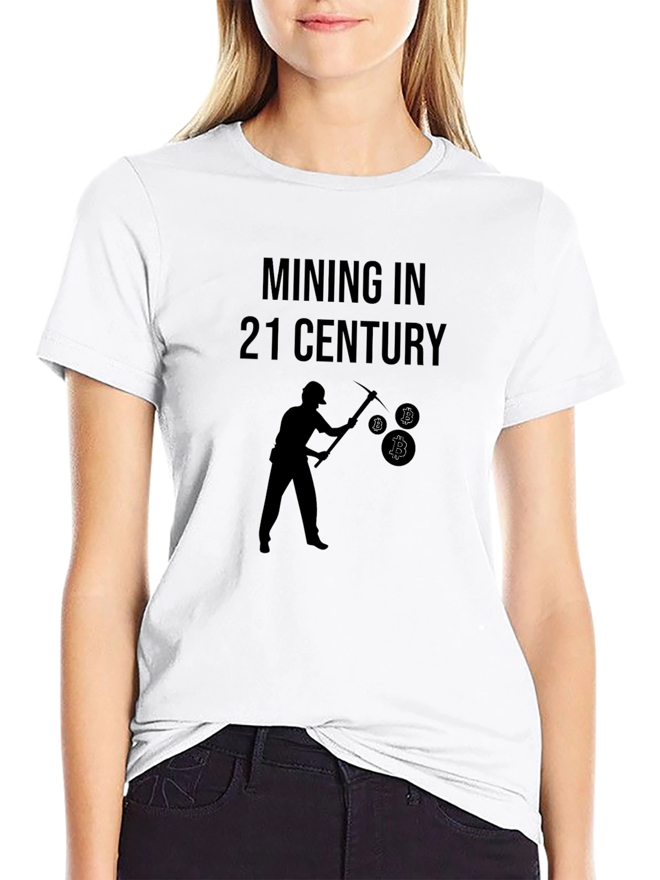 Mining in 21st Century T-Shirt Bitcoin Miner