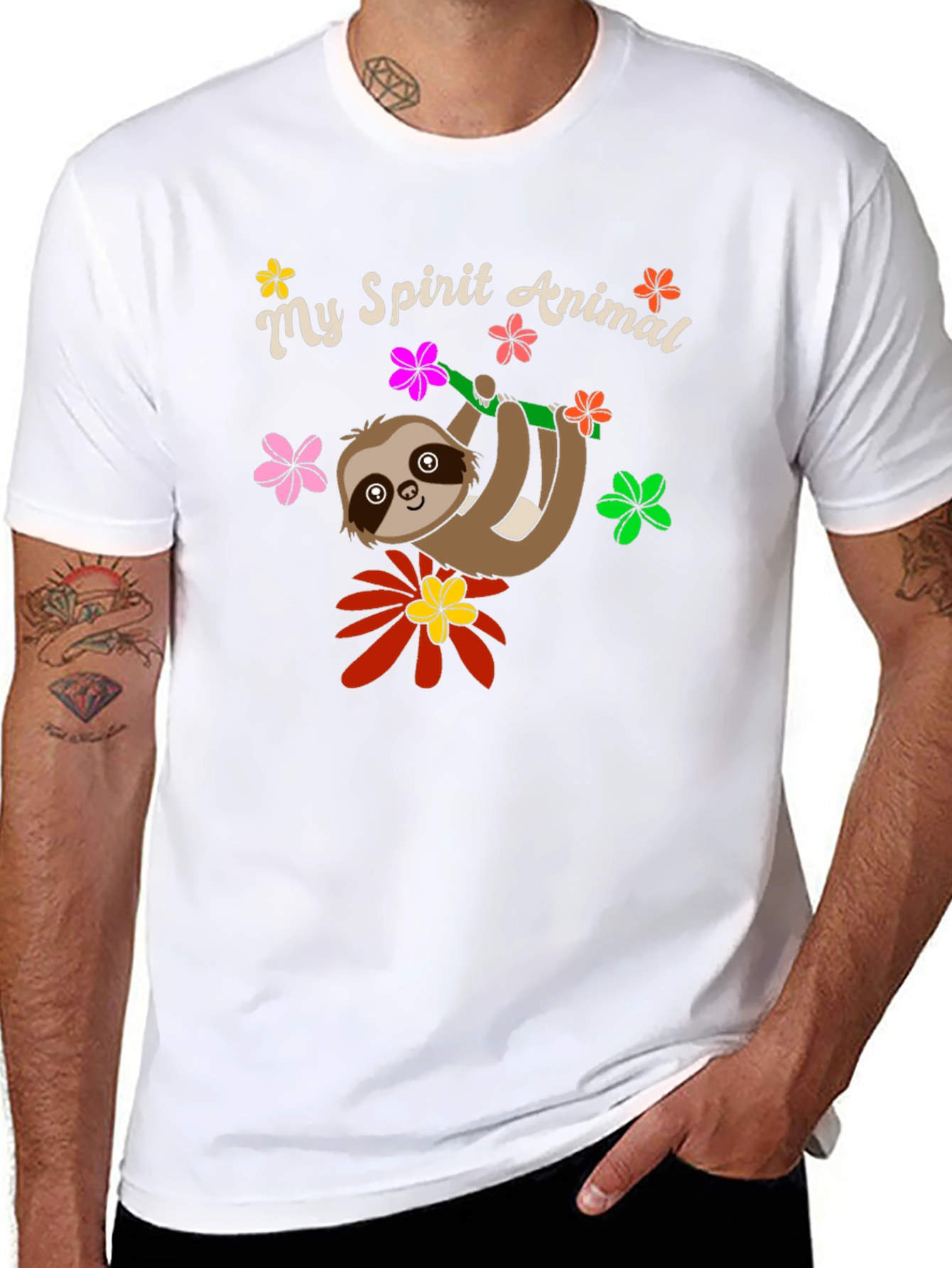 Sloth Spirit Animal Graphic Tee