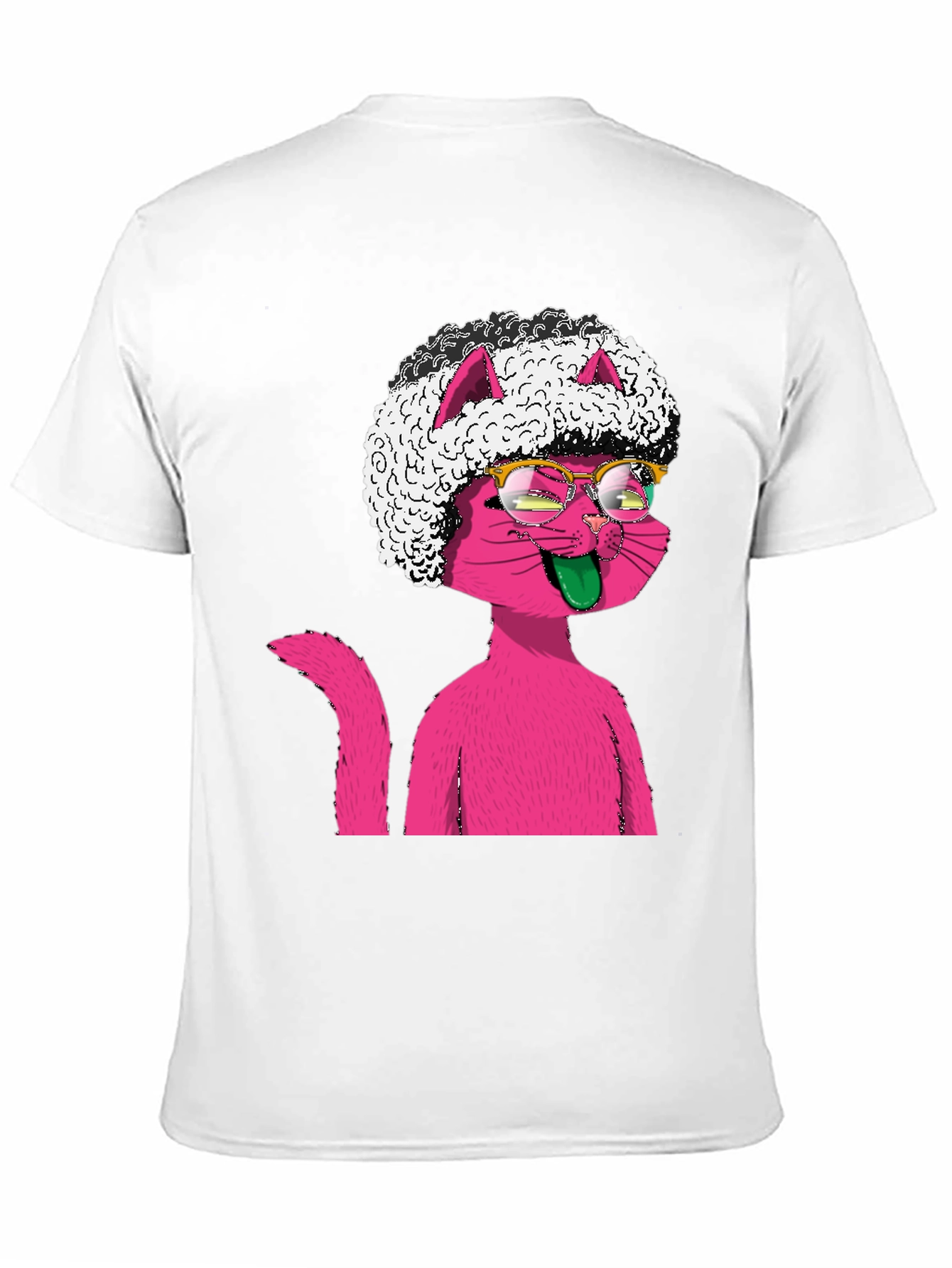 Whimsical Pink Cat T-Shirt