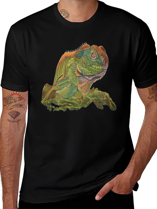Iguana Graphic Tee - Unique Lizard Print