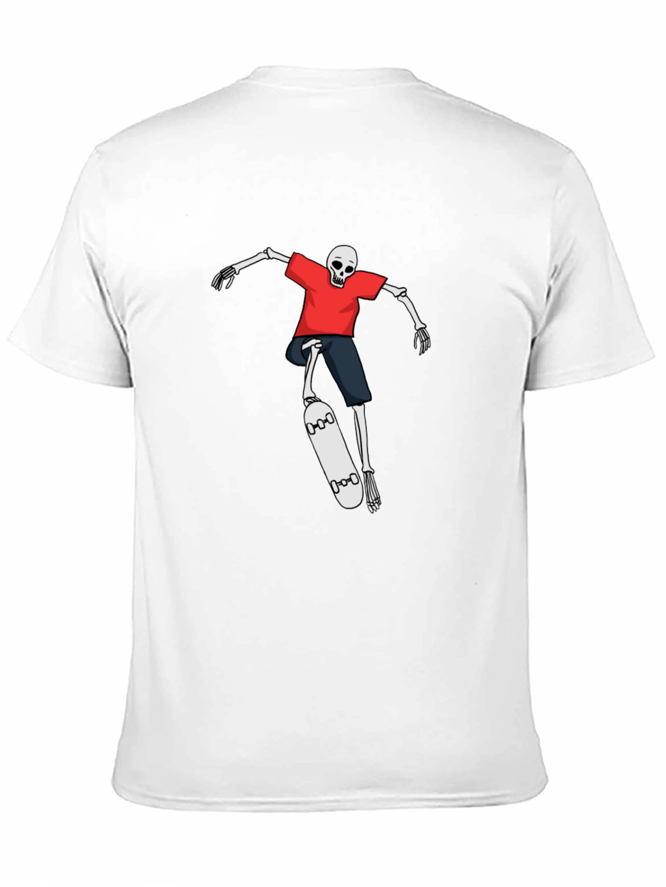 Skateboarding Skeleton Graphic Tee - Black T-Shirt