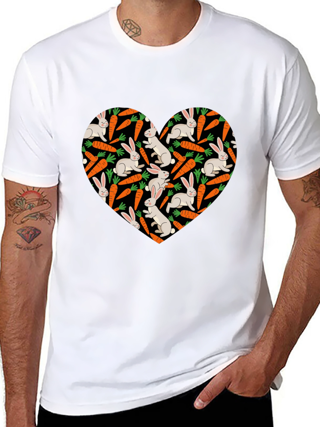 Rabbit & Carrot Heart Tee