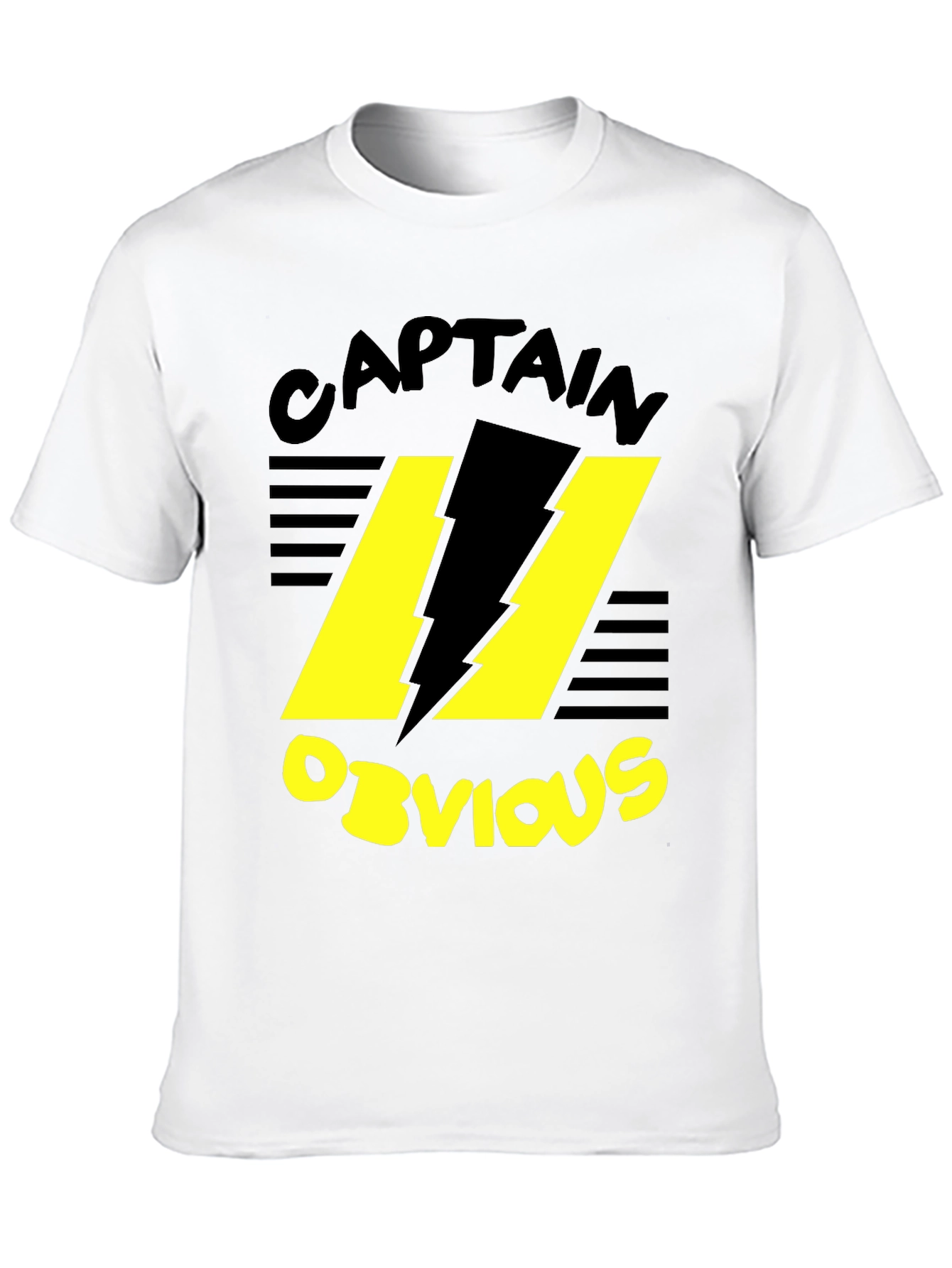 Captain Obvious Black Graphic T-Shirt