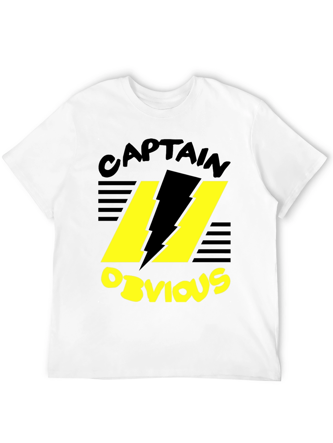 Captain Obvious Black Graphic T-Shirt