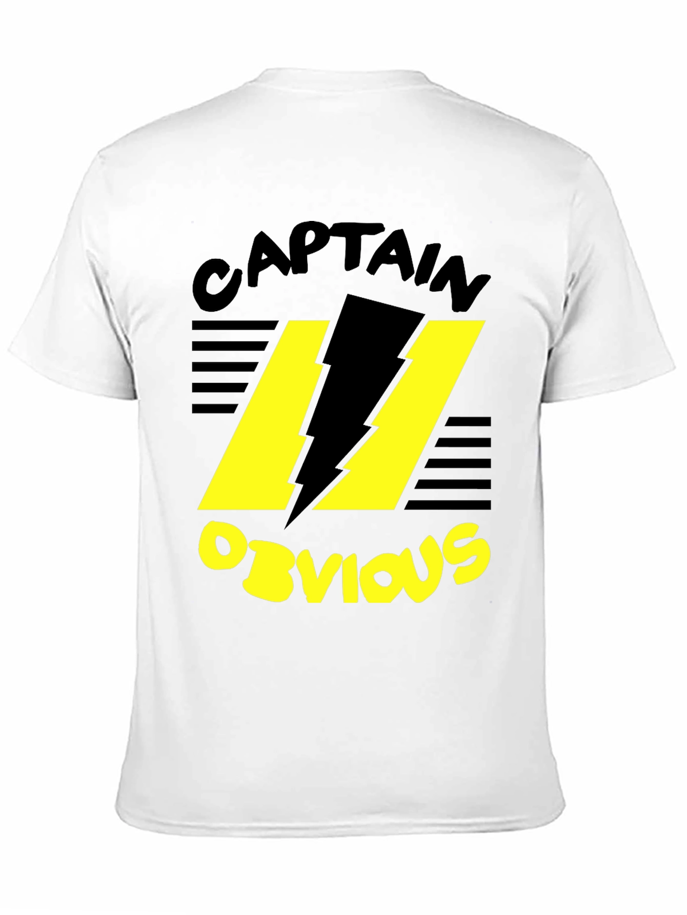 Captain Obvious Black Graphic T-Shirt