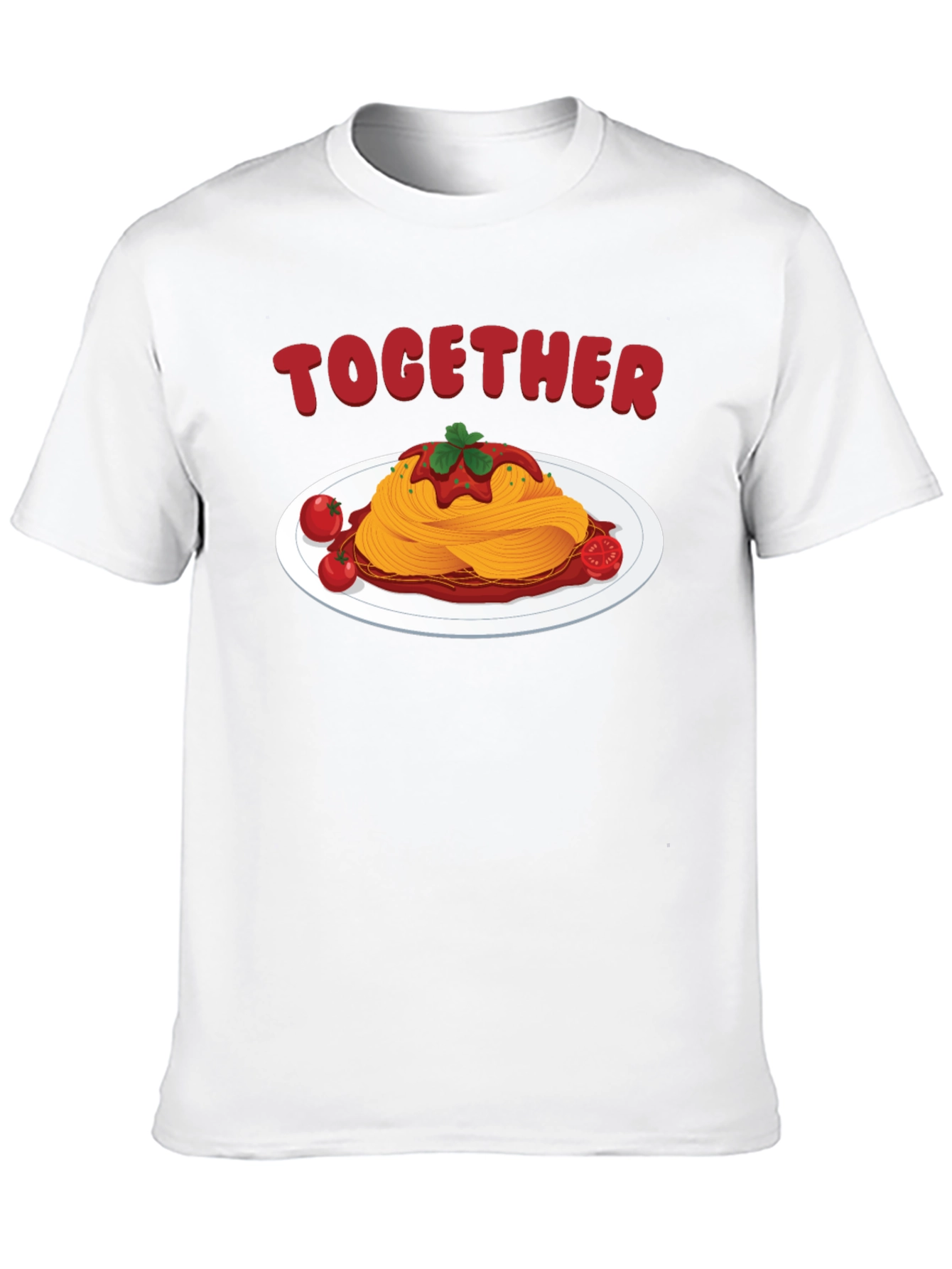 Together Spaghetti Graphic Tee - Black Cotton Shirt