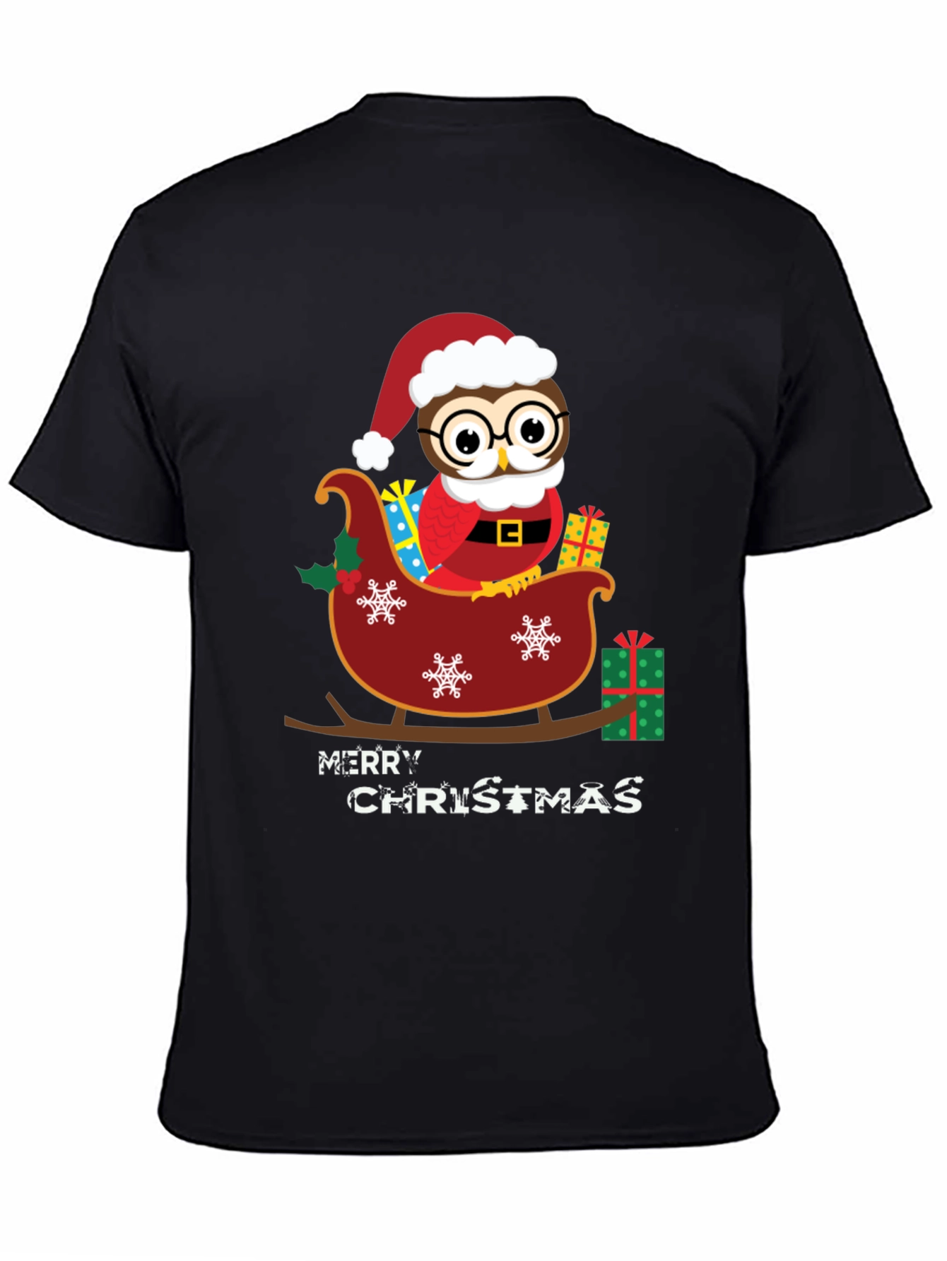 Festive Owl Christmas T-Shirt