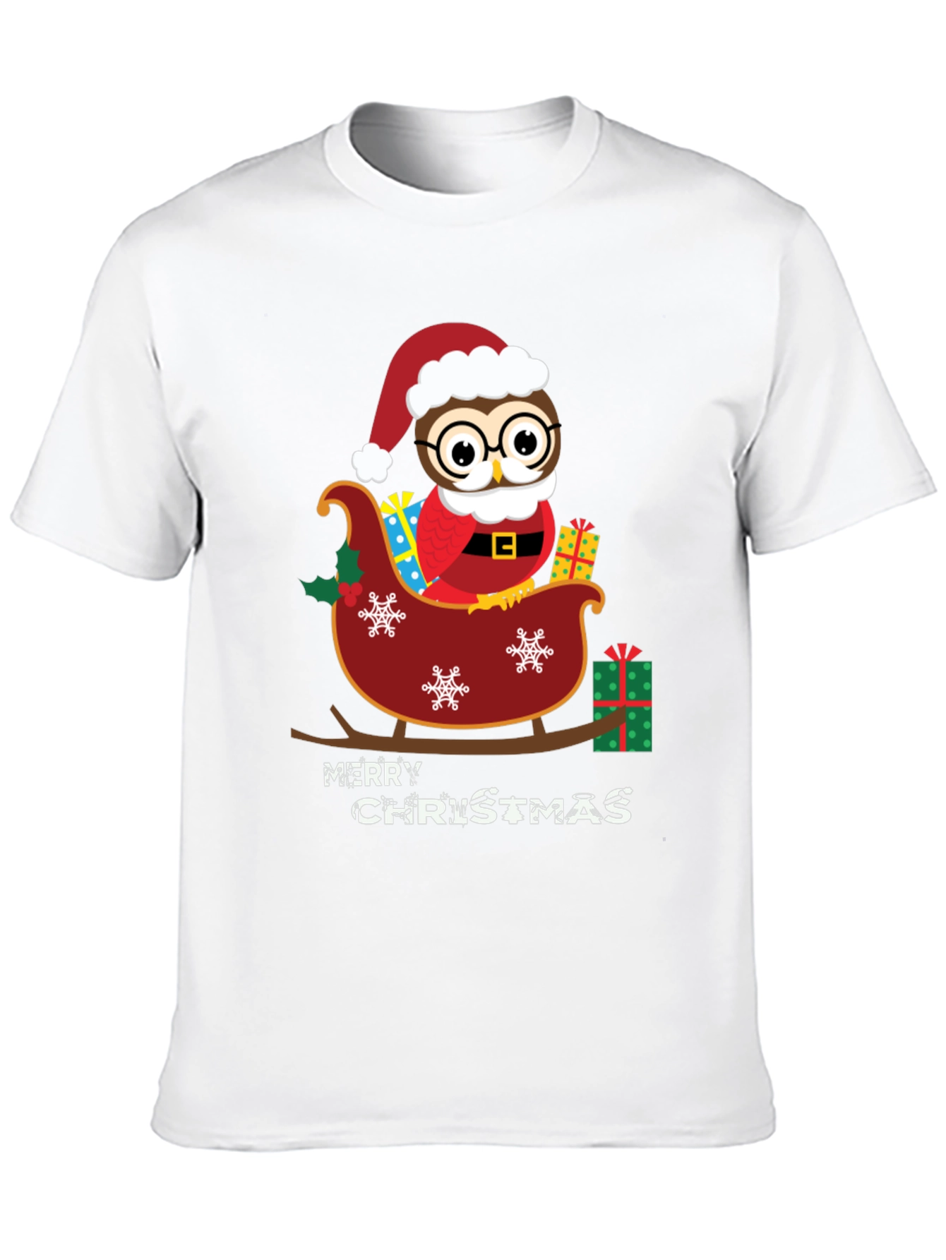 Festive Owl Christmas T-Shirt