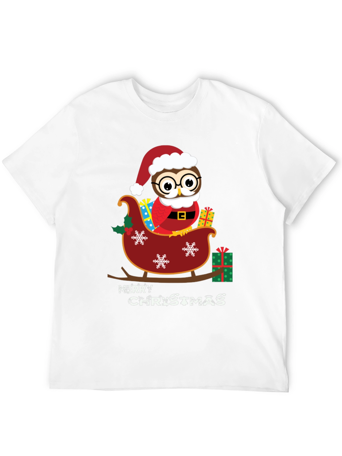 Festive Owl Christmas T-Shirt