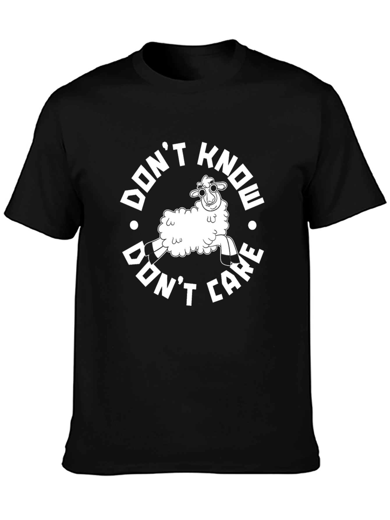 Funny Sheep Graphic Tee - Dont Know Dont Care