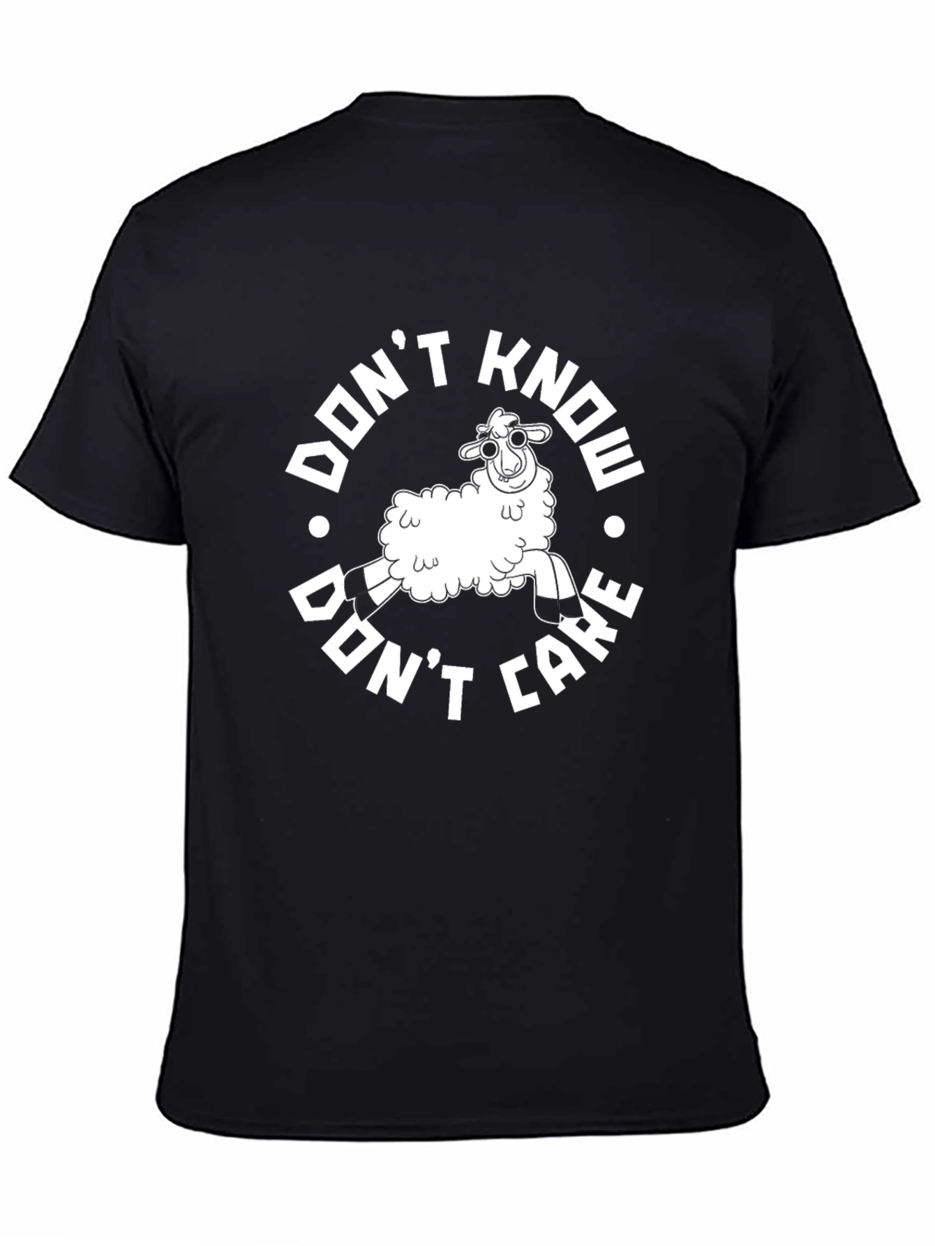 Funny Sheep Graphic Tee - Dont Know Dont Care