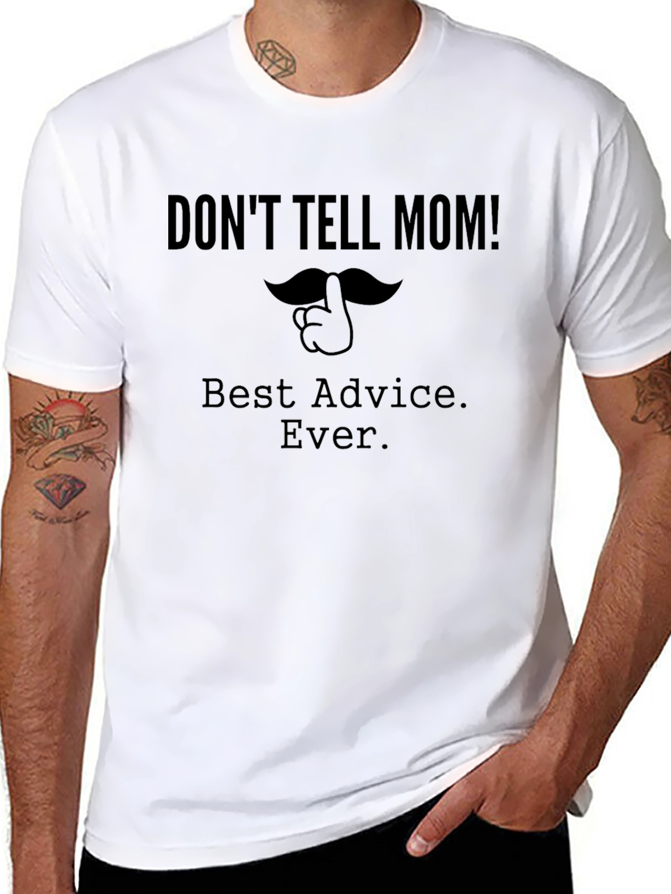 Dont Tell Mom Black Graphic Tee