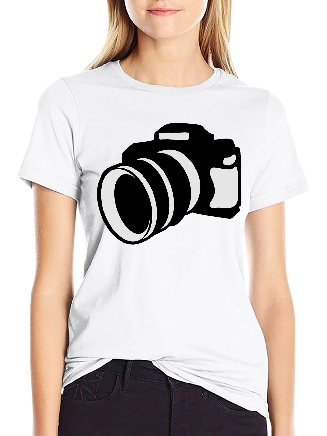 Photographer T-Shirt: Black Camera Graphic Tee